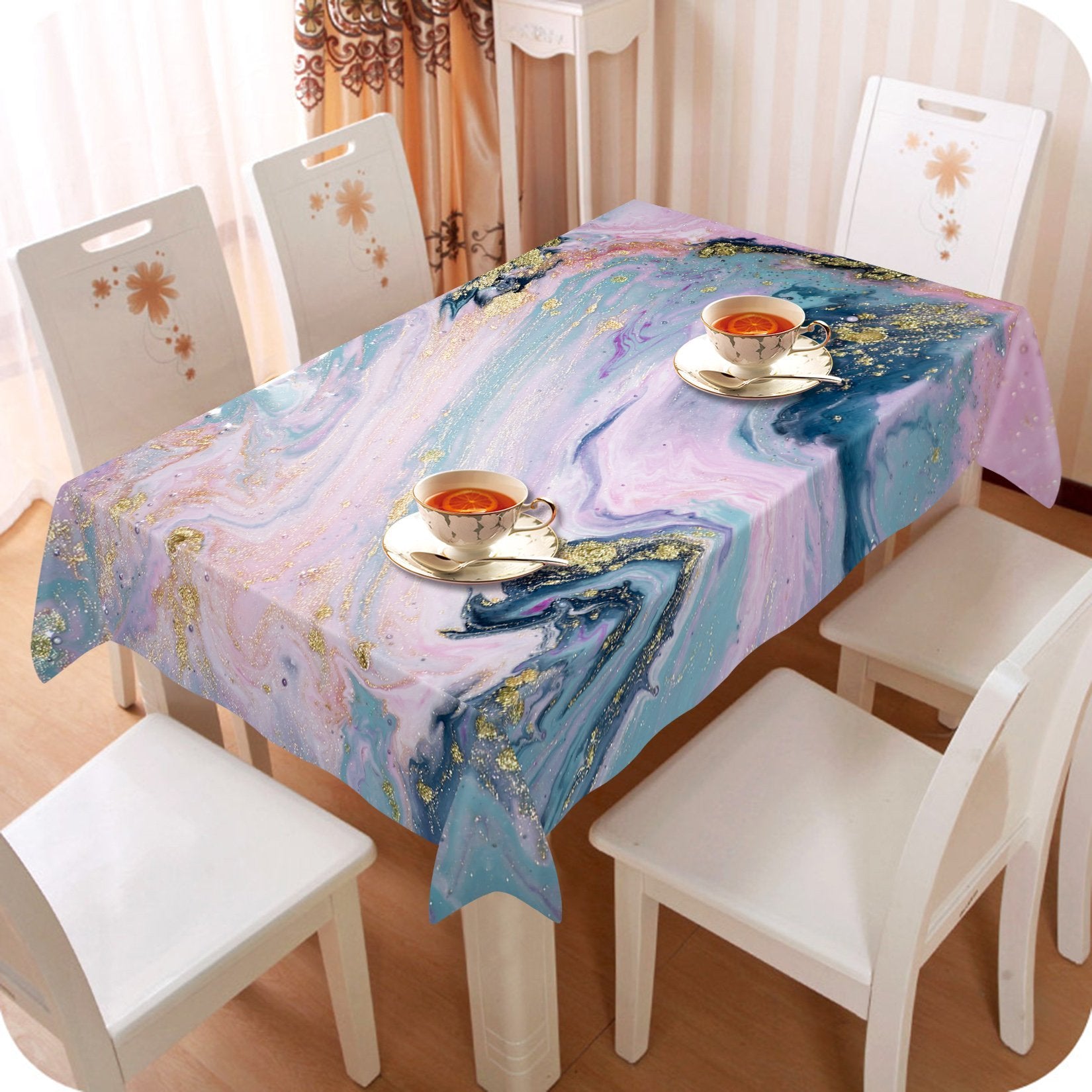 3D Green Wave Painting 72 Tablecloths Wallpaper AJ Wallpaper