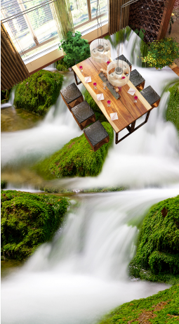 3D Rapids 042 Floor Mural Wallpaper AJ Wallpaper 2