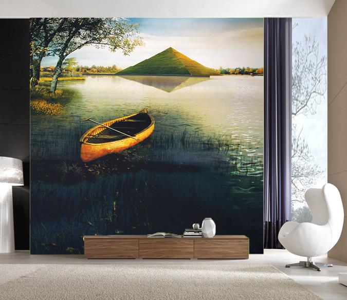 Small Wood Boat 2 Wallpaper AJ Wallpaper