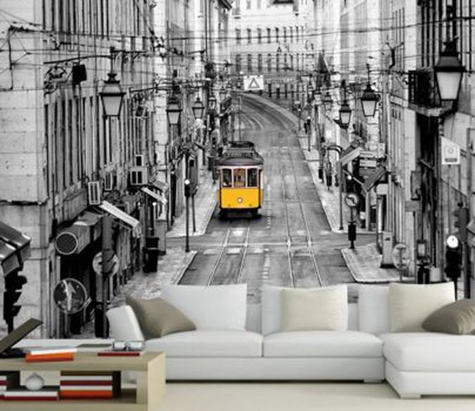 Tram Street Building Wallpaper AJ Wallpaper