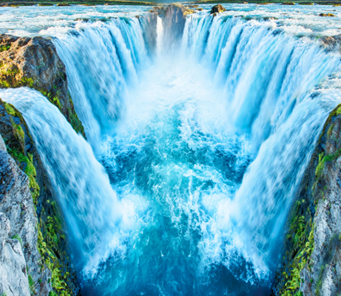 3D Cascading Waterfalls Floor Mural Wallpaper AJ Wallpaper 2