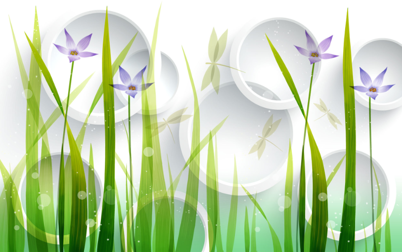 Dragonflies And Flowers Wallpaper AJ Wallpaper 2