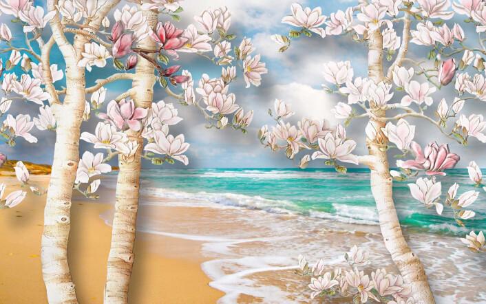 3D Dream Flowers Trees Wallpaper AJ Wallpaper 1