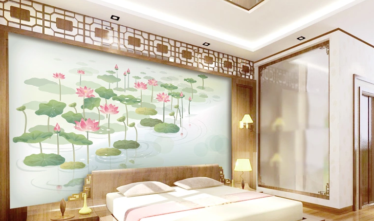 Lotus Pond 2 Wallpaper AJ Wallpaper