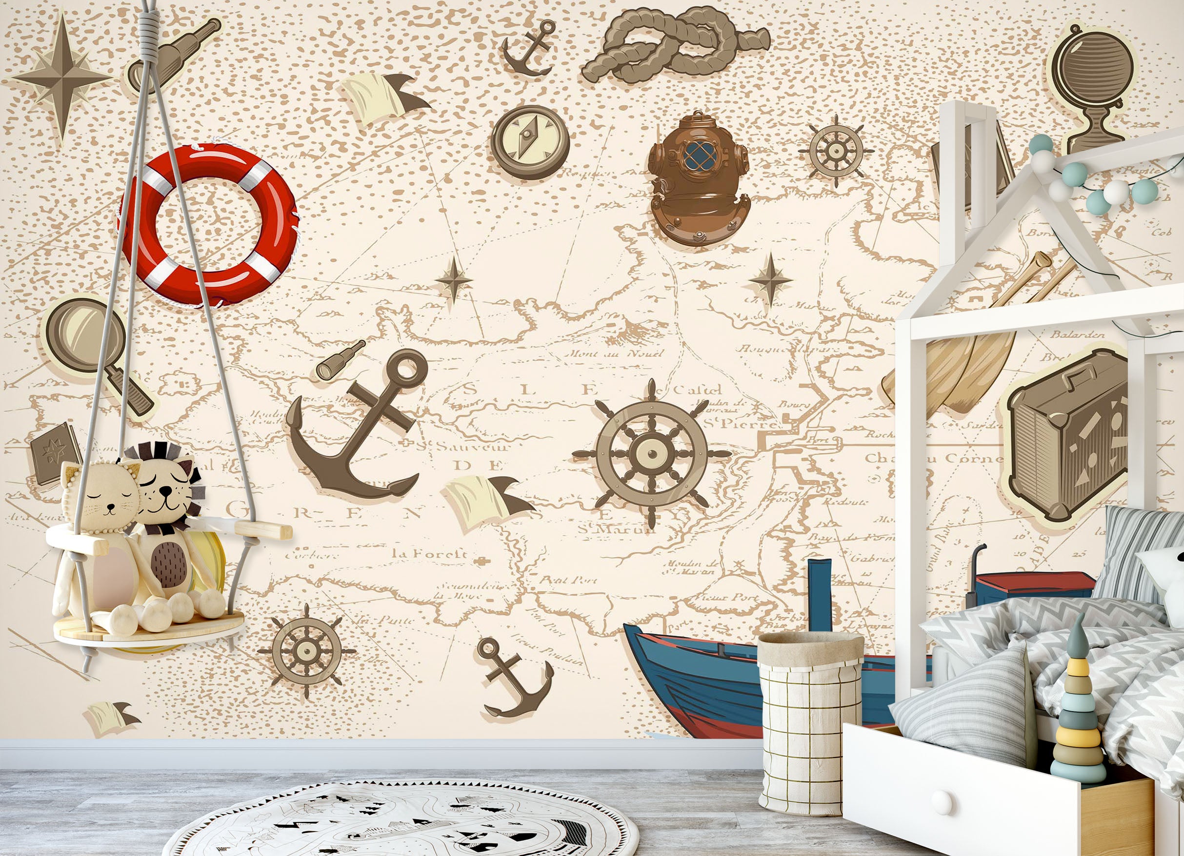 3D Lifebuoy 1675 Wall Murals