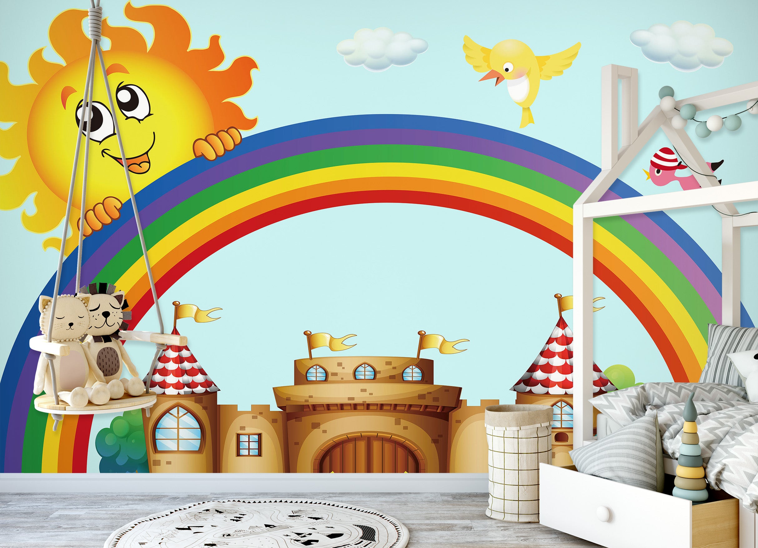3D Sun Rainbow 1673 Wall Murals