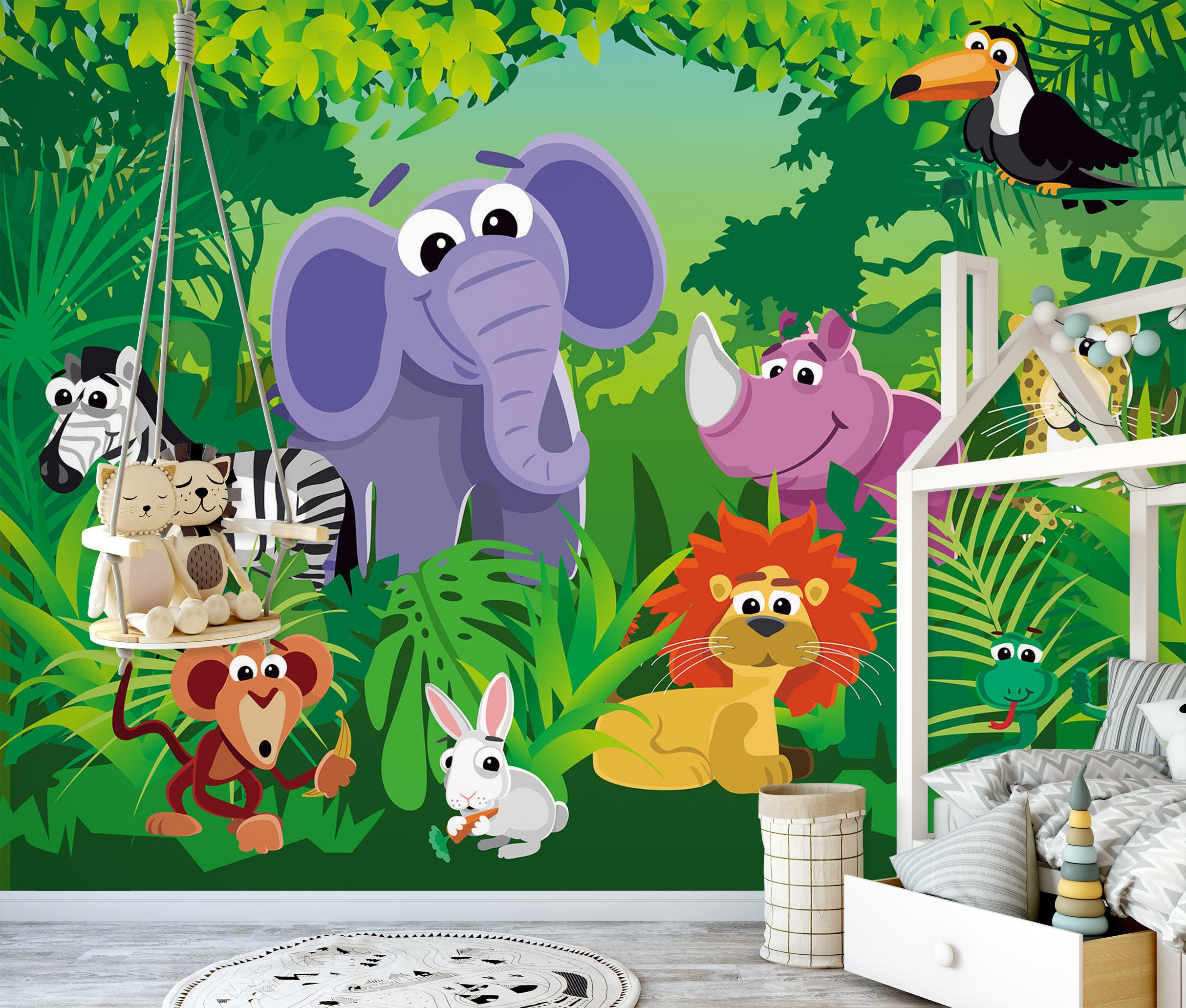 3D Animal Forest 1706 Wall Murals