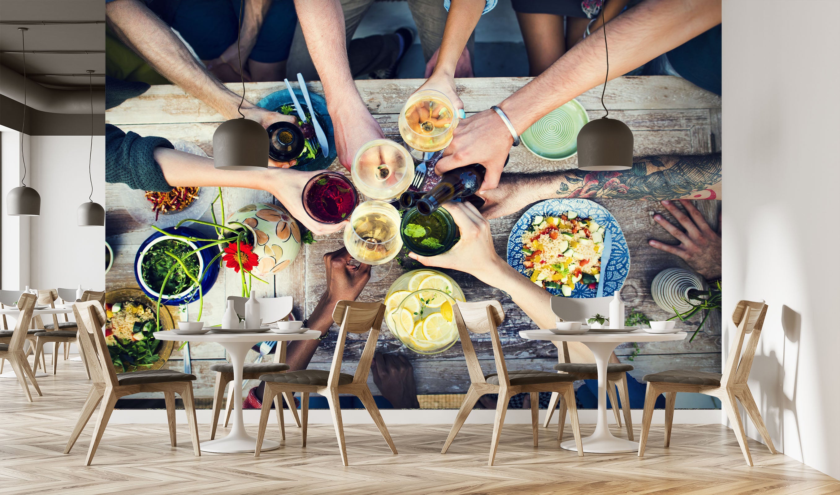 3D Happy Dinner 335 Wall Murals