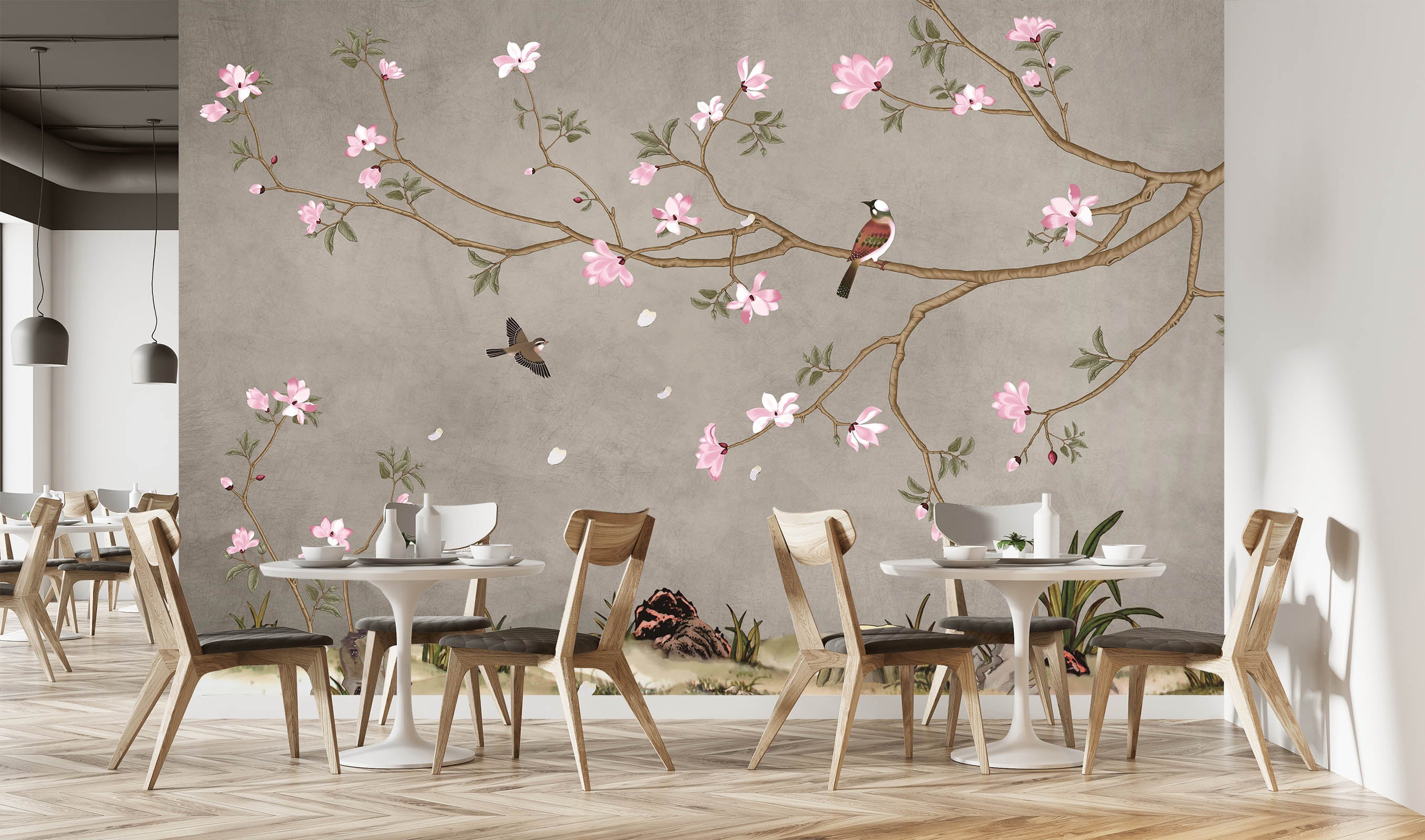 3D Pink Flowers 1441 Wall Murals