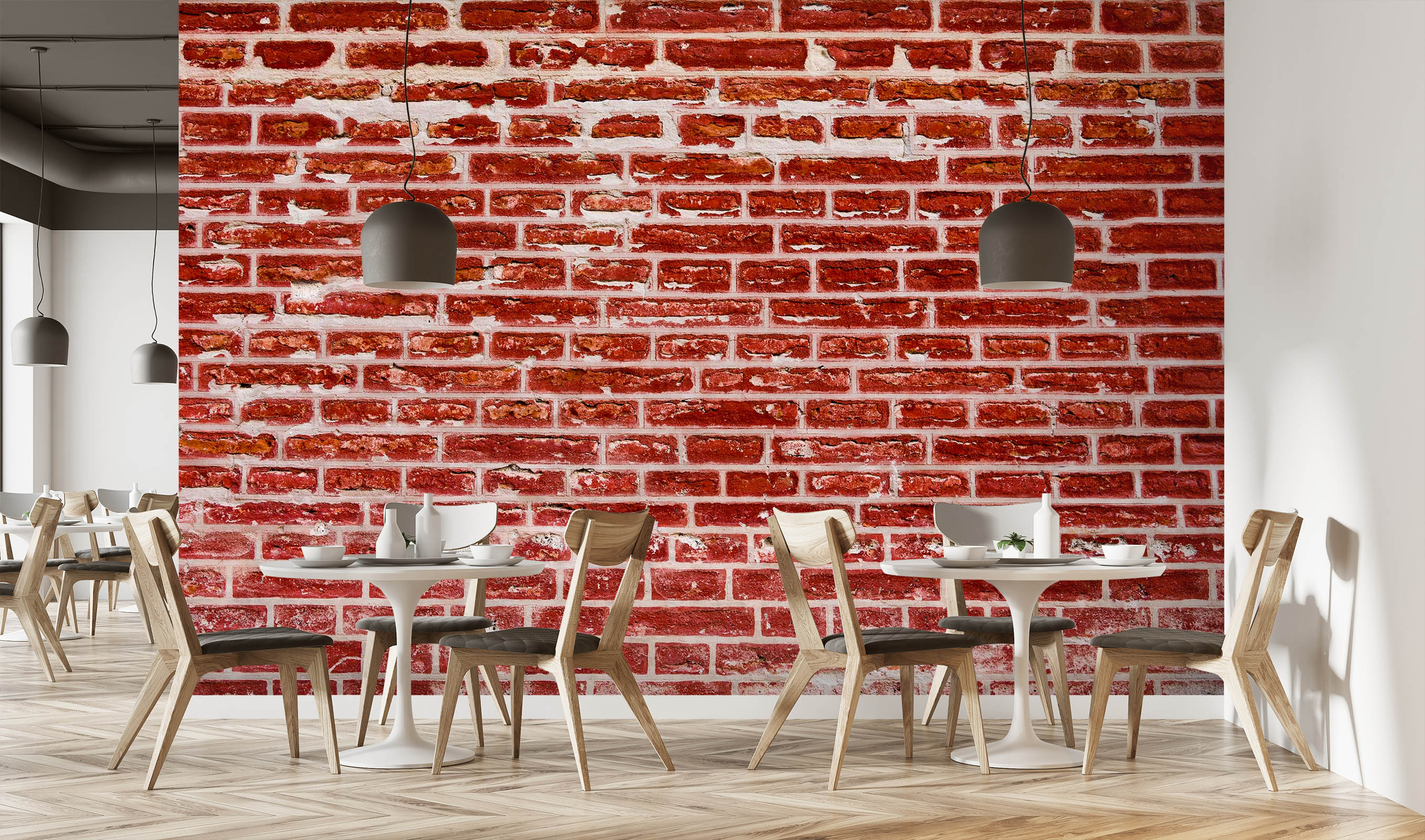 3D Red City Wall 1411 Wall Murals