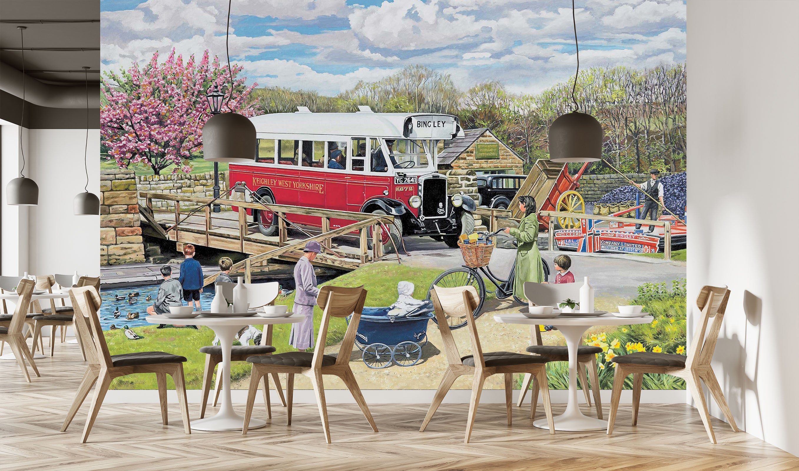 3D The Old Swing Bridge 1062 Trevor Mitchell Wall Mural Wall Murals