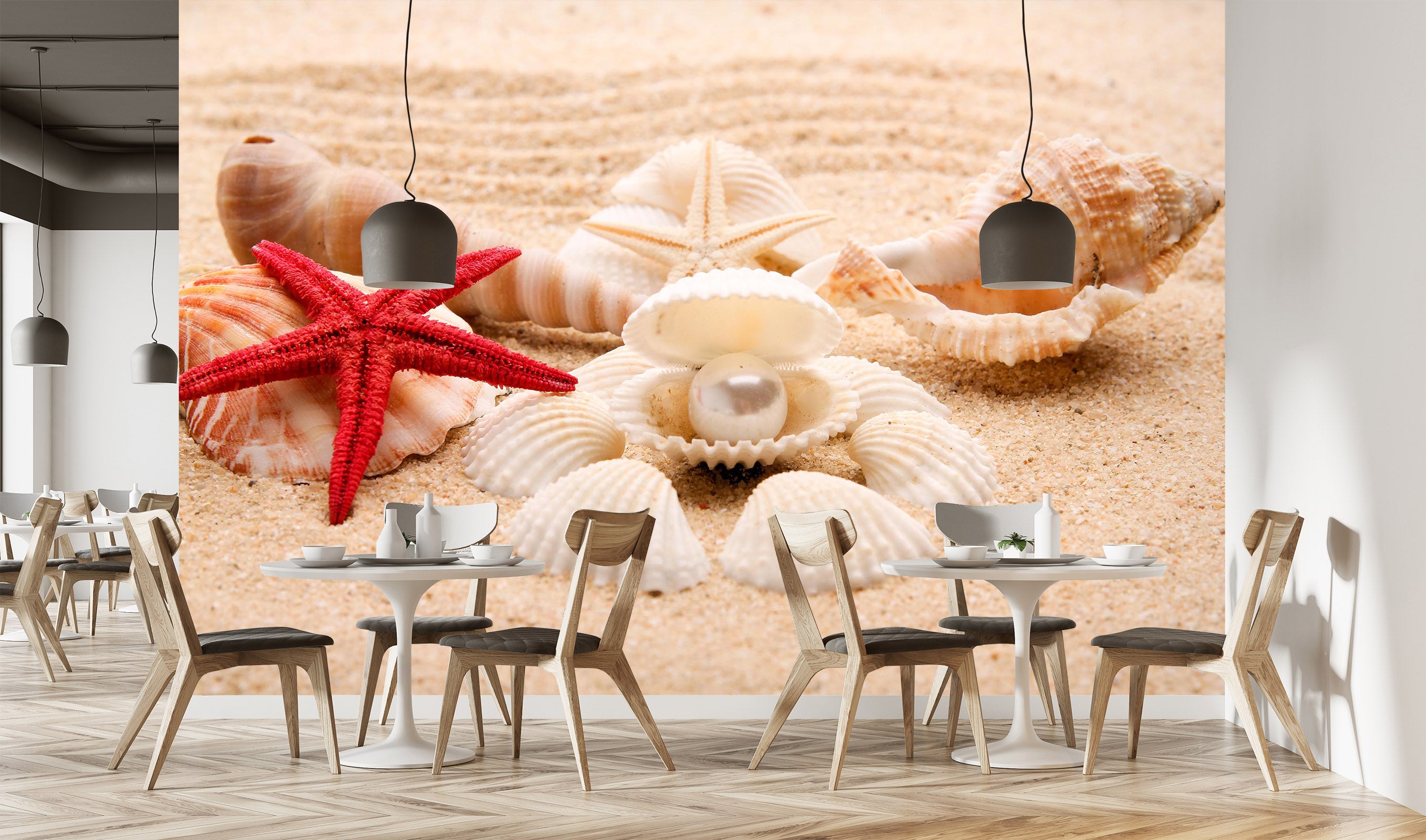 3D Beach Shells 2017 Wall Murals