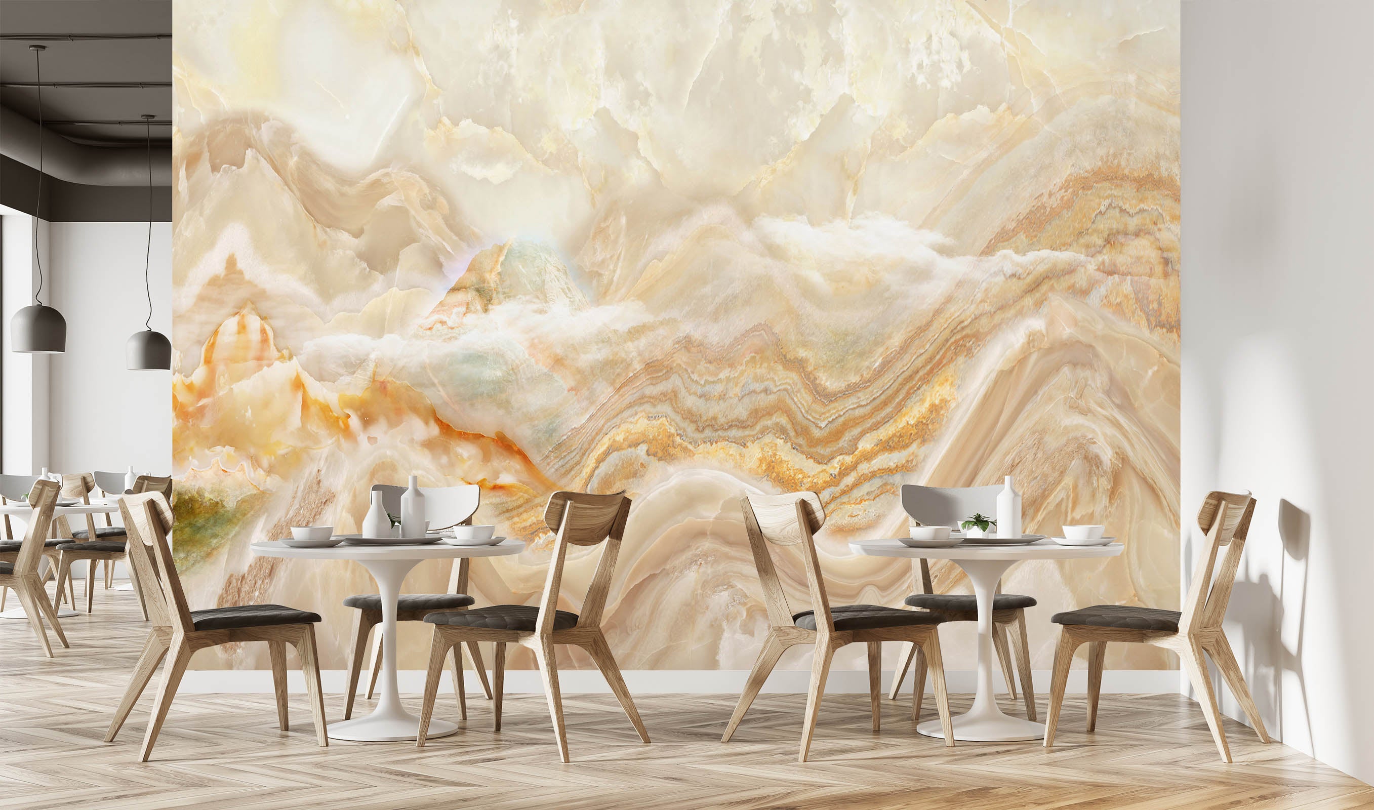 3D Yellow Clouds 1503 Wall Murals