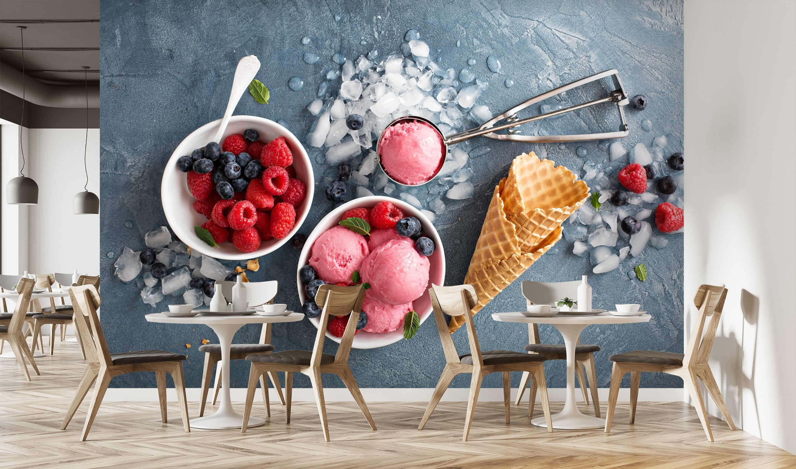 3D Strawberry Blueberry Ice Cream 41 Wallpaper AJ Wallpaper 2