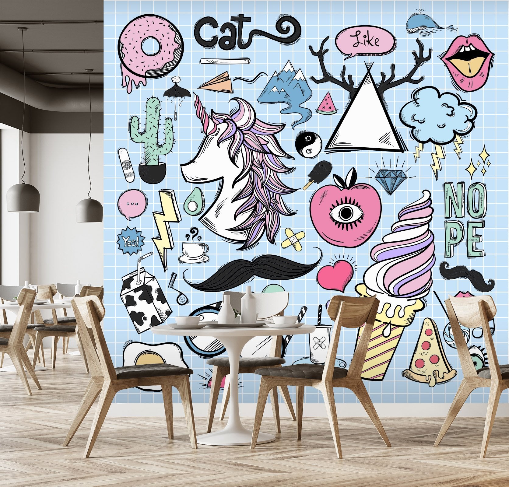 3D Unicorn Ice Cream 276 Wallpaper AJ Wallpaper 2