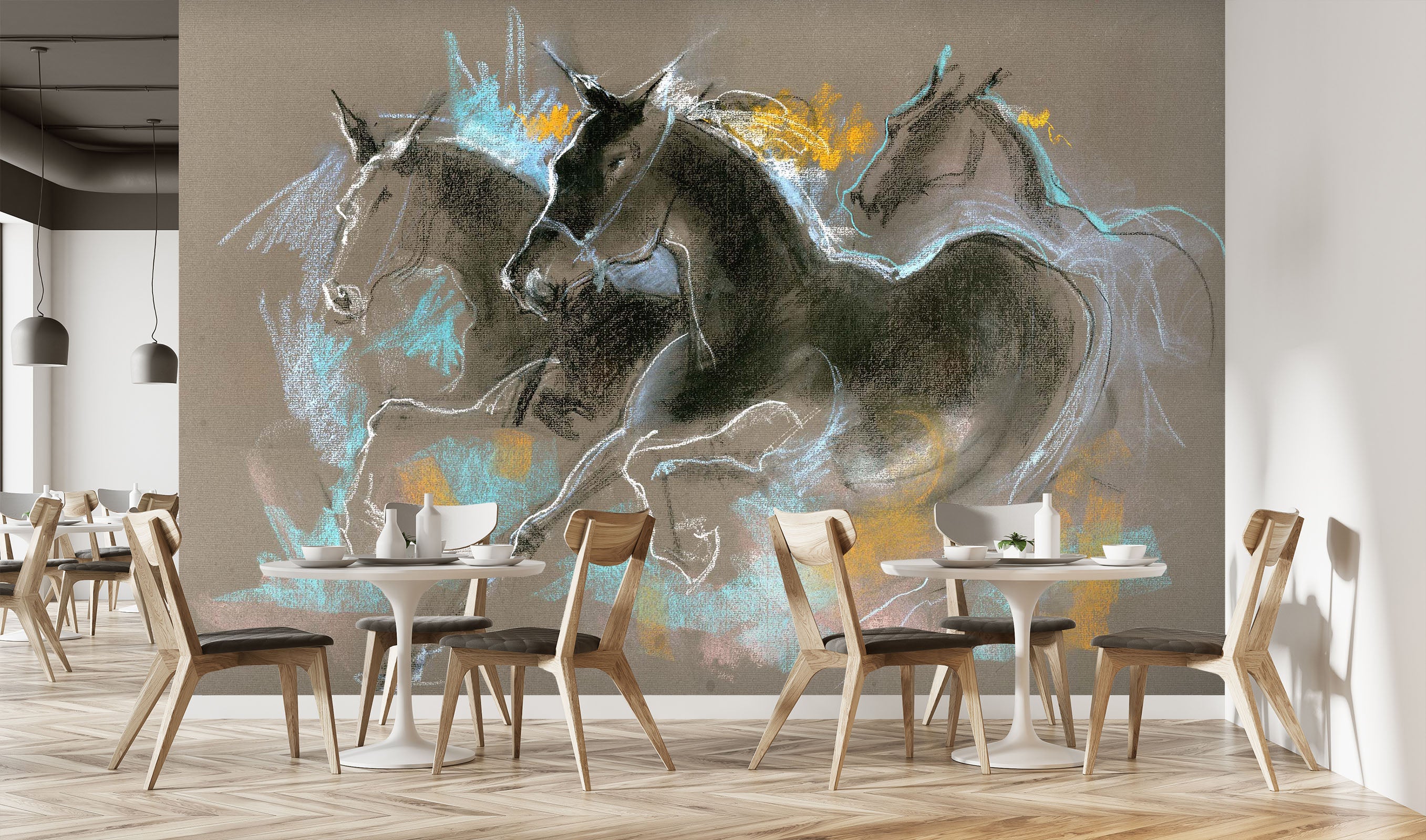 3D Running Horse 1413 Anne Farrall Doyle Wall Mural Wall Murals