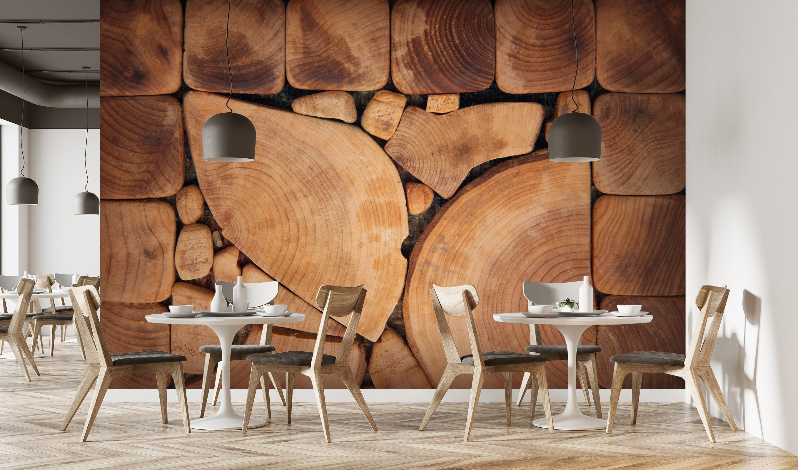 3D Woody Leaves 1479 Wall Murals