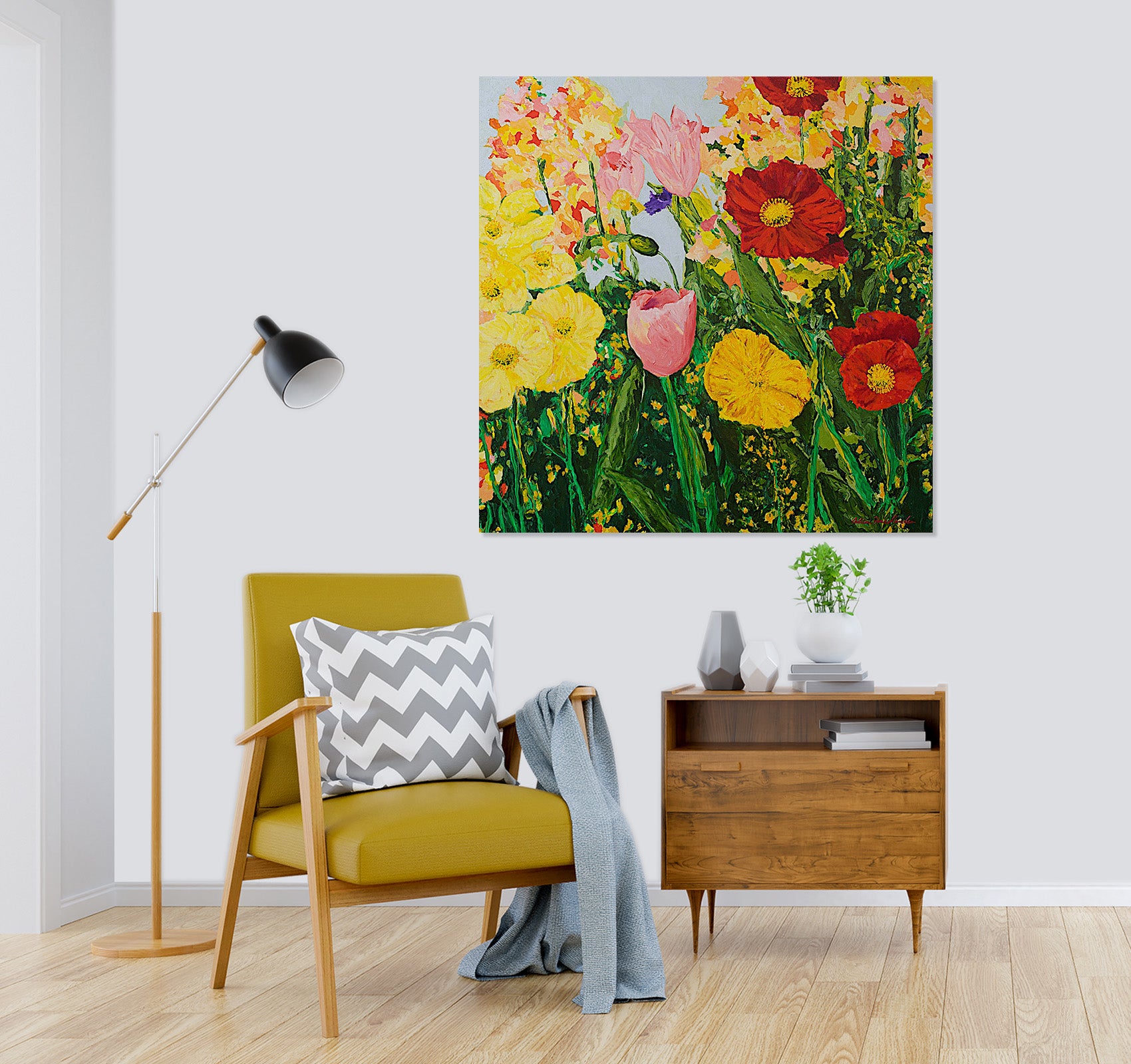 3D Color Flower 164 Allan P. Friedlander Wall Sticker