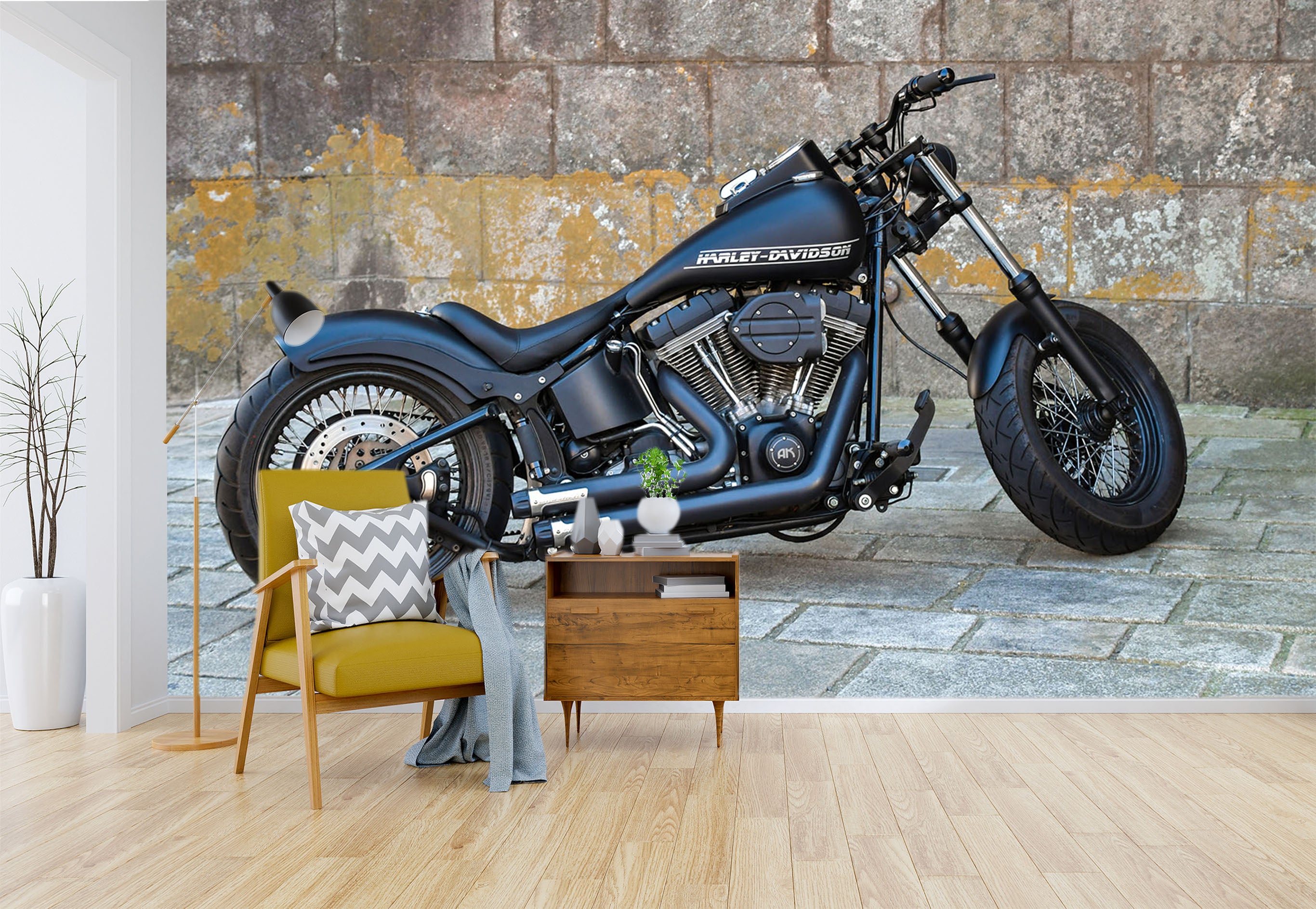 3D Motorcycle Black 131 Vehicle Wall Murals