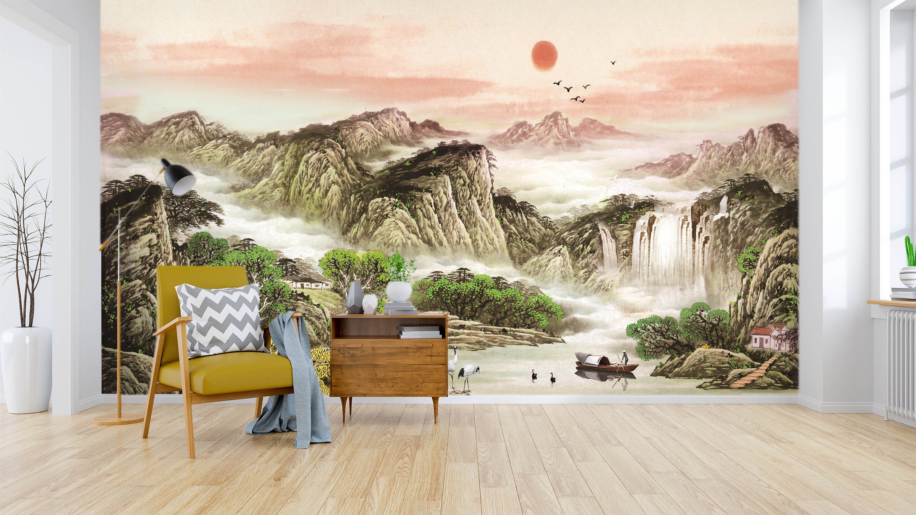 3D Sunrise Alpine 1467 Wall Murals