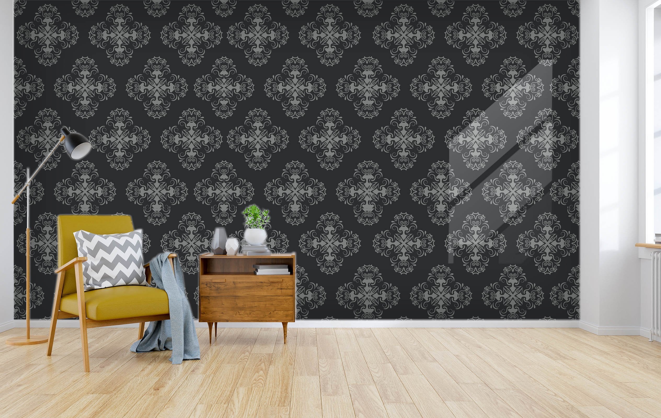 3D Pattern Black 068 Wallpaper AJ Wallpaper