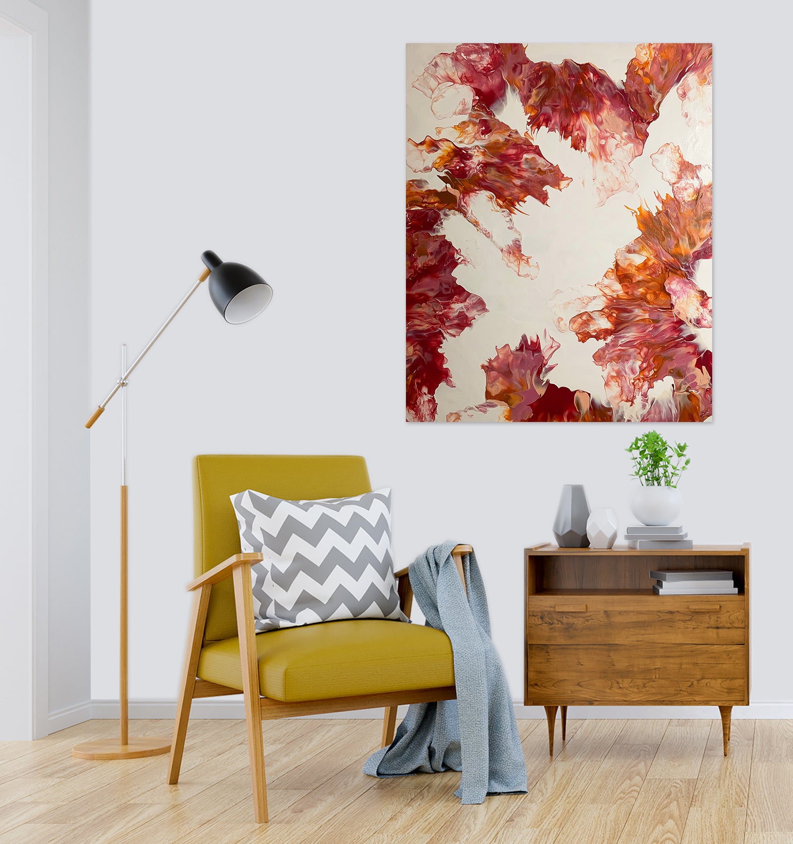 3D Red Texture 8164 Valerie Latrice Wall Sticker