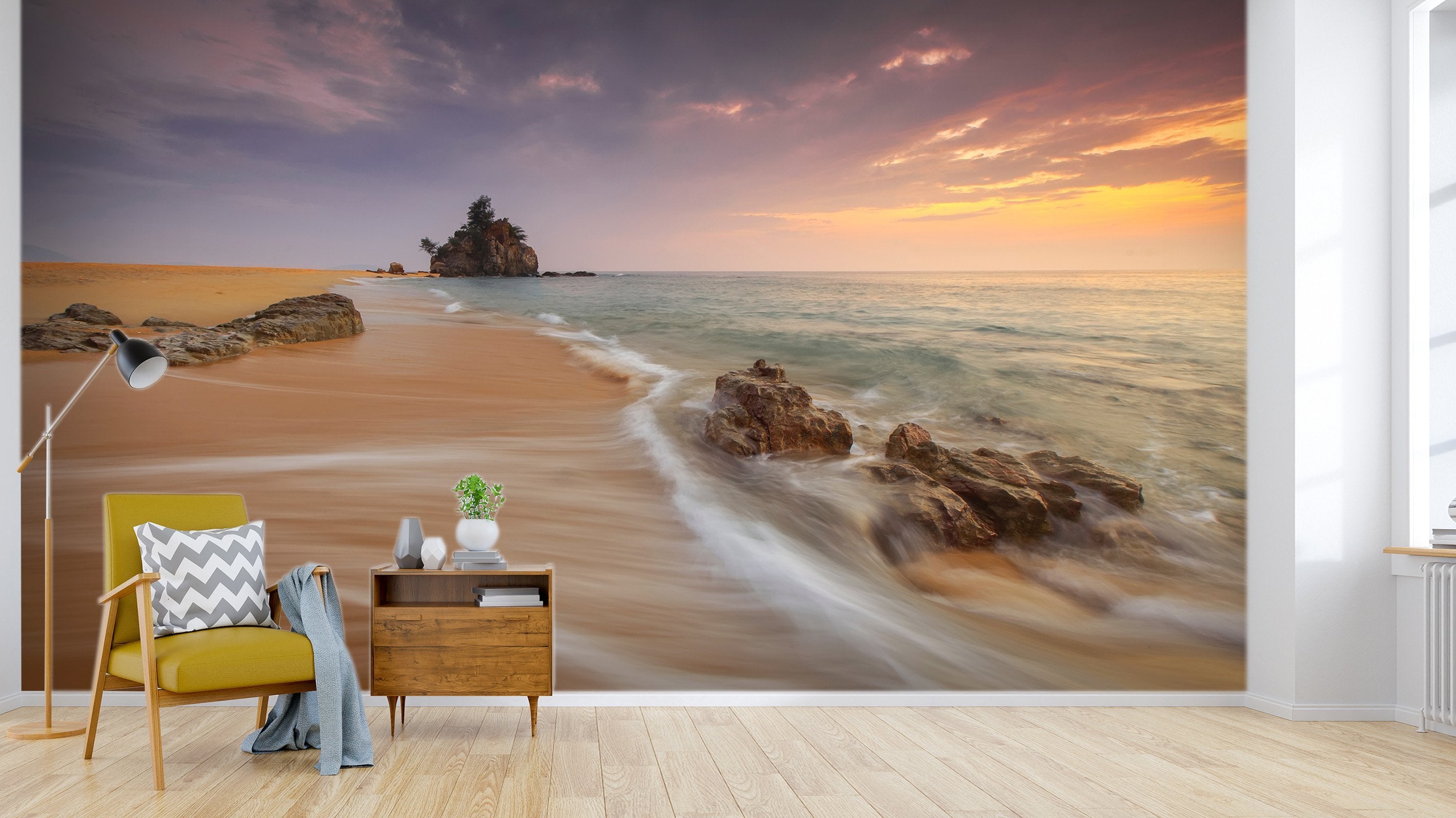 3D Beach Stones Flowing 667 Wallpaper AJ Wallpaper