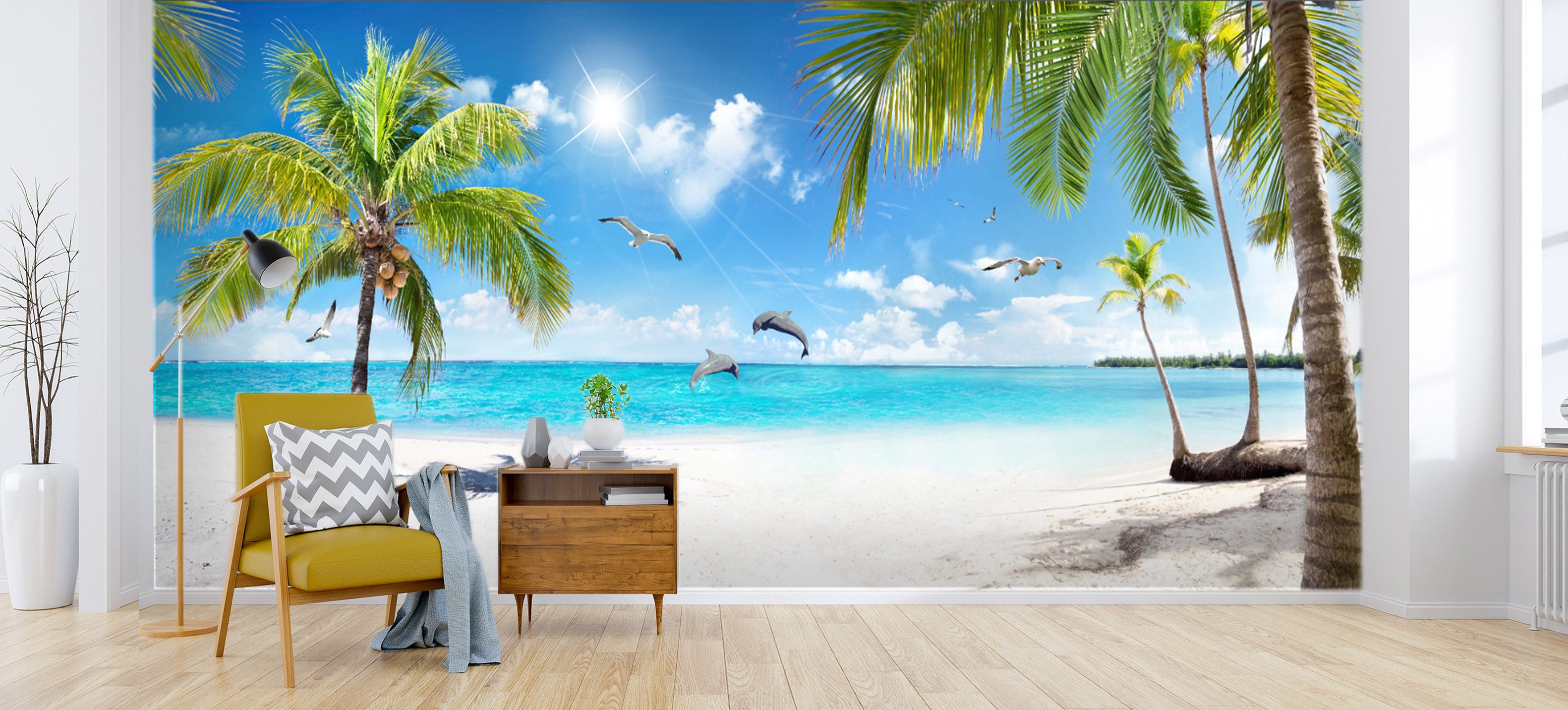 3D Coconut Palm Tree 1432 Wall Murals
