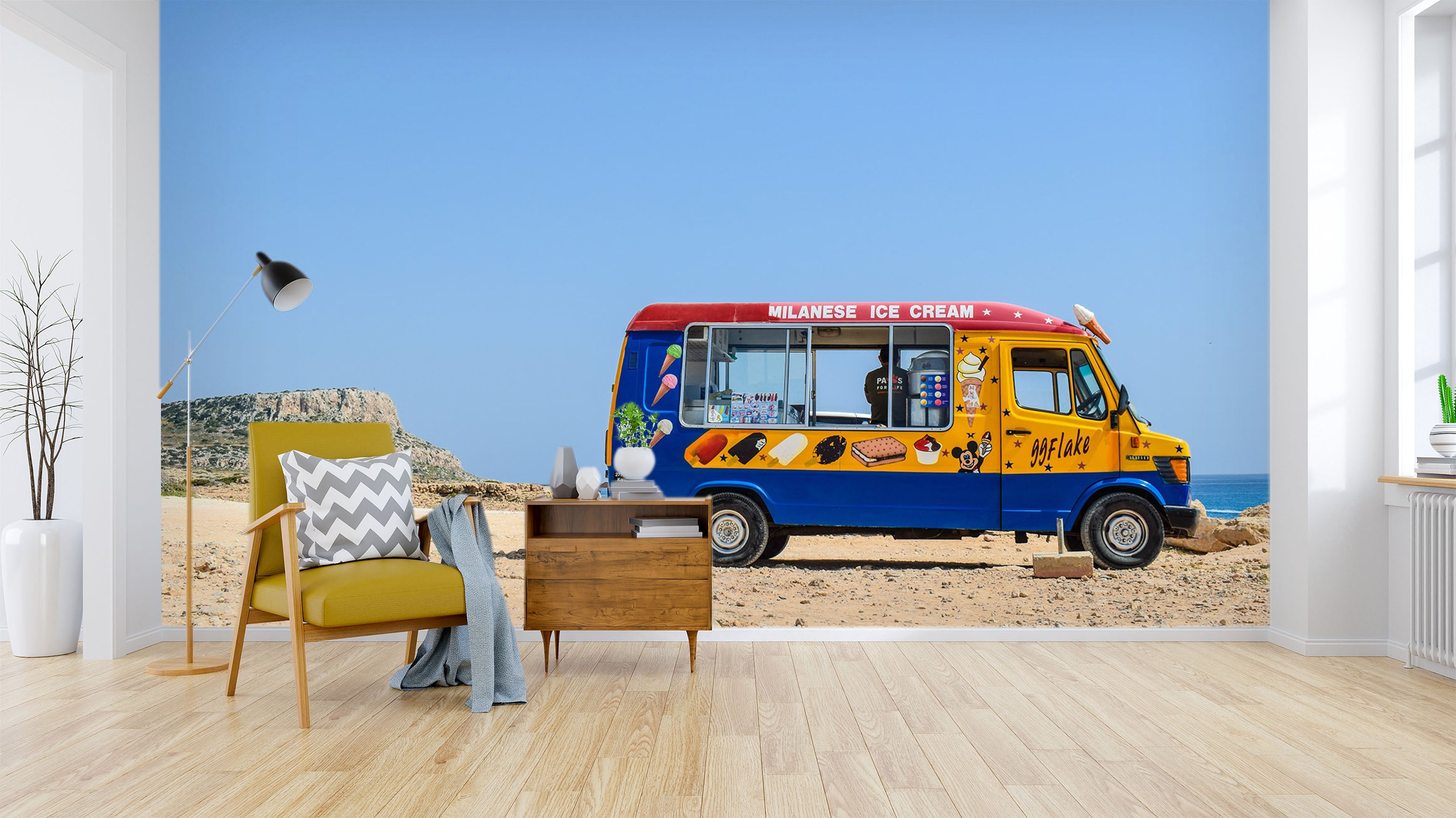 3D Cartoon Car 108 Vehicle Wall Murals