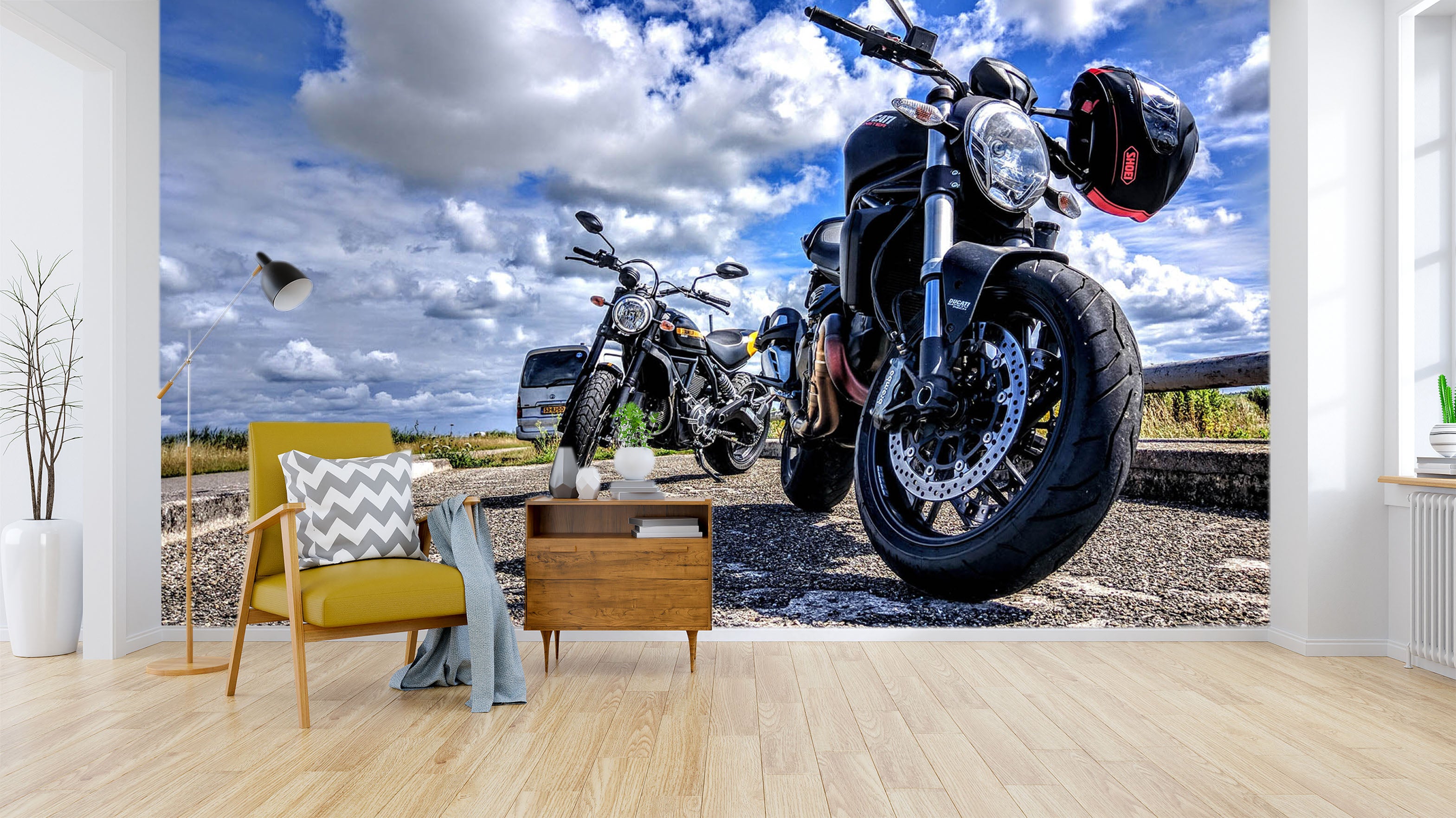 3D Motorcycle Helmet 110 Vehicle Wall Murals