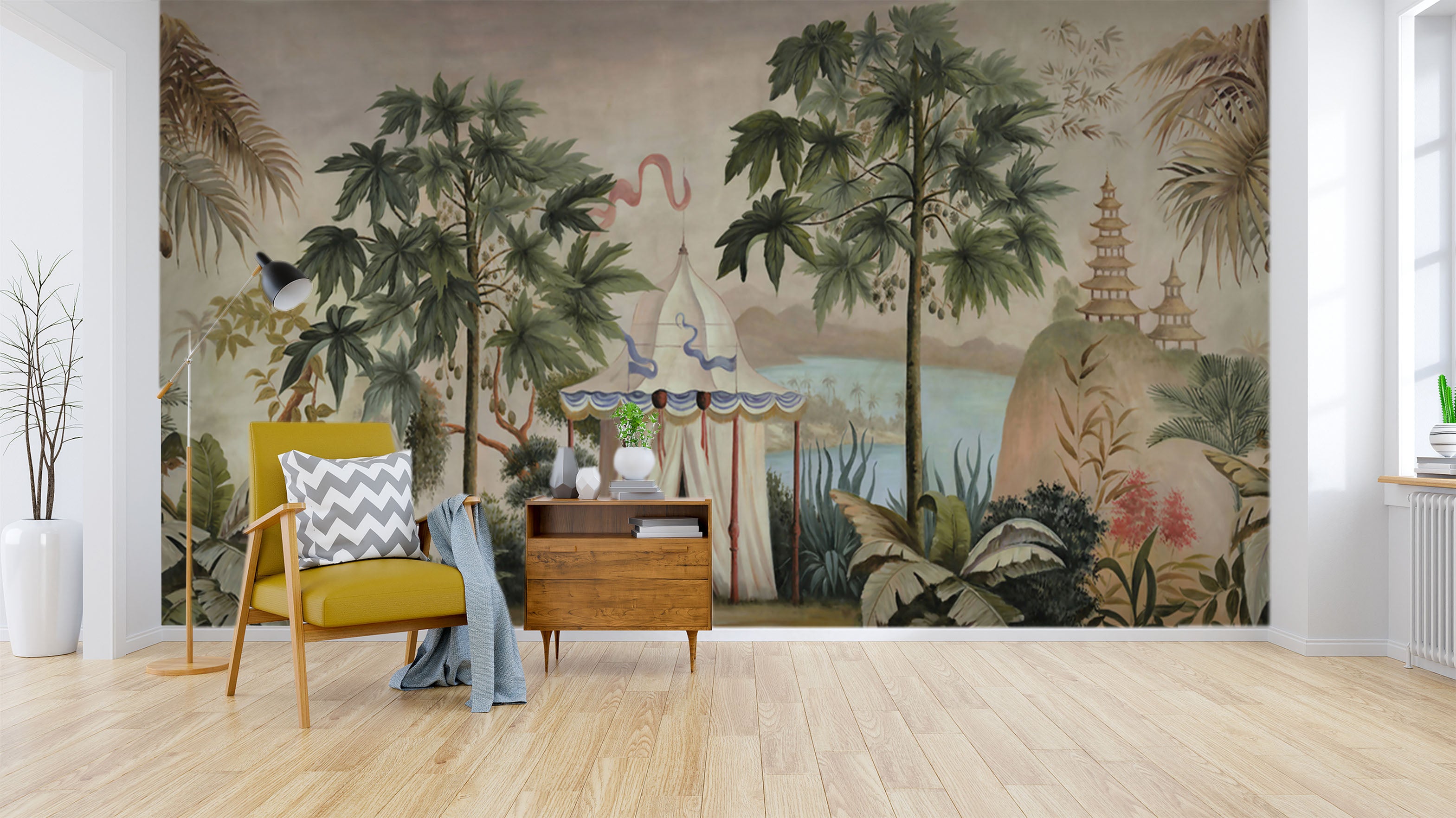 3D Tent Lake 1565 Wall Murals