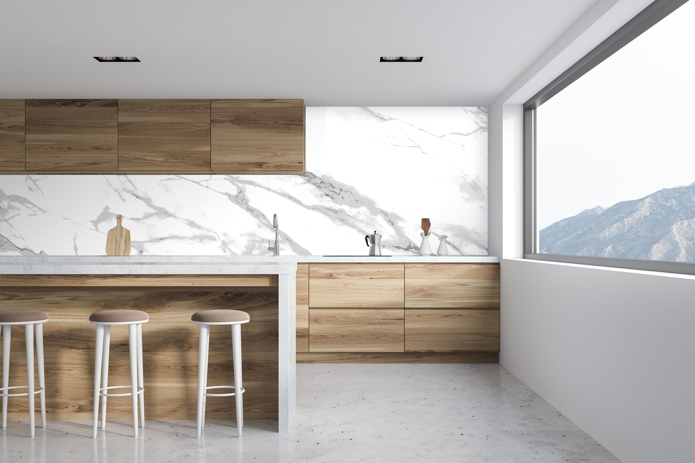 3D White Marble 57236 Wall Murals