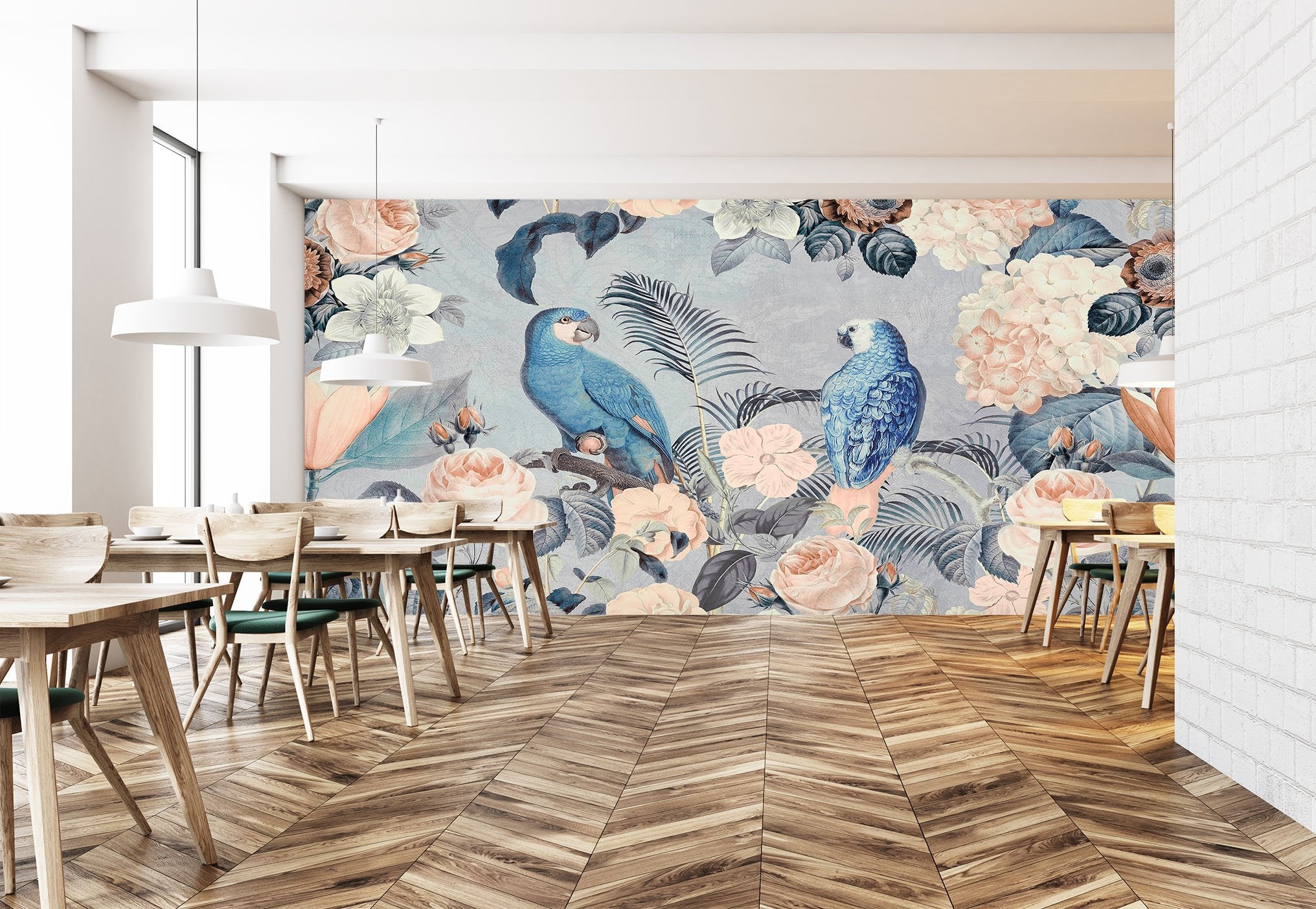 3D Bird Flowers 1422 Andrea haase Wall Mural Wall Murals Wallpaper AJ Wallpaper 2