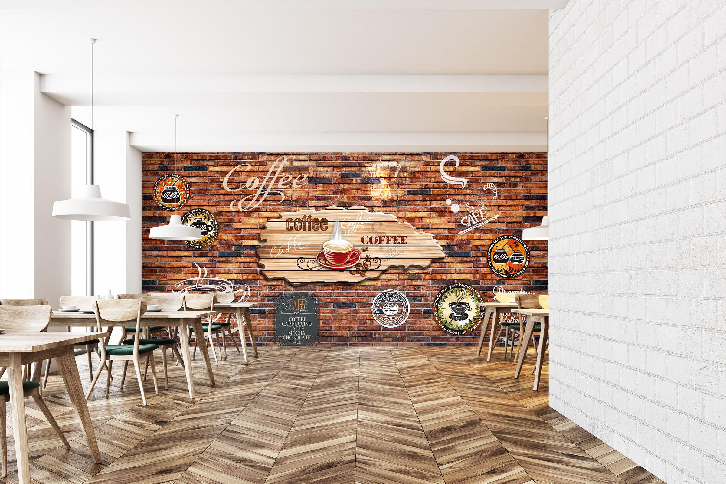 3D Coffee Tea 1935 Wall Murals