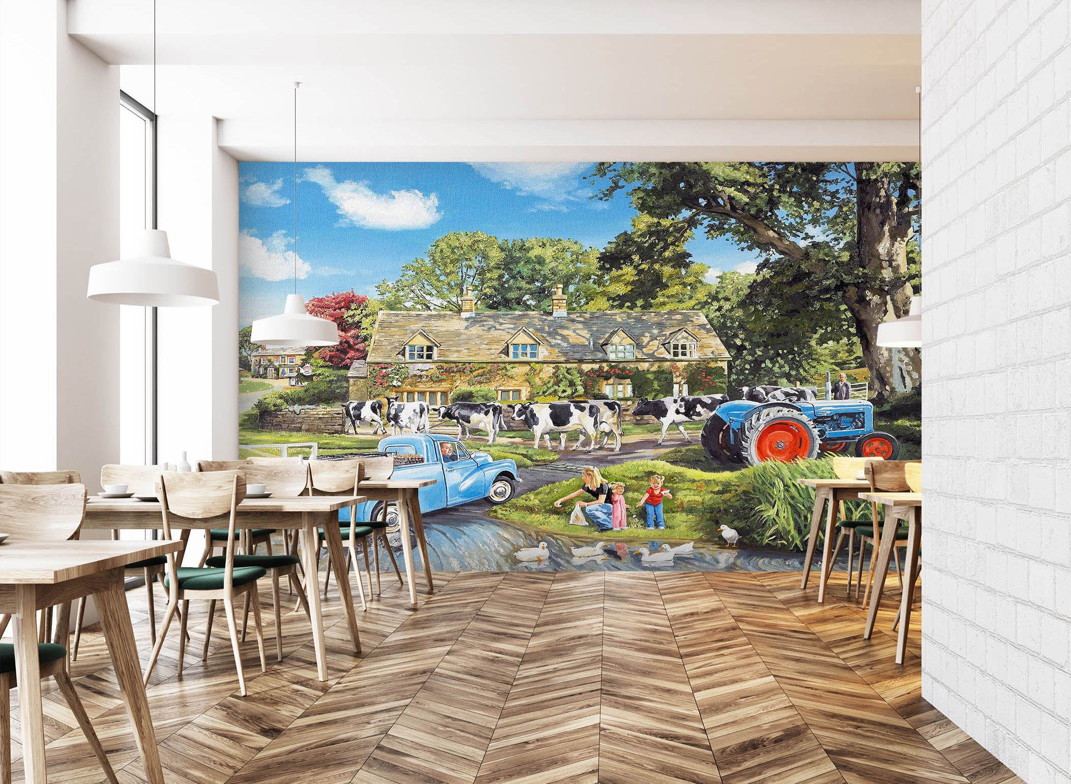 3D Crossing The Ford 1017 Trevor Mitchell Wall Mural Wall Murals