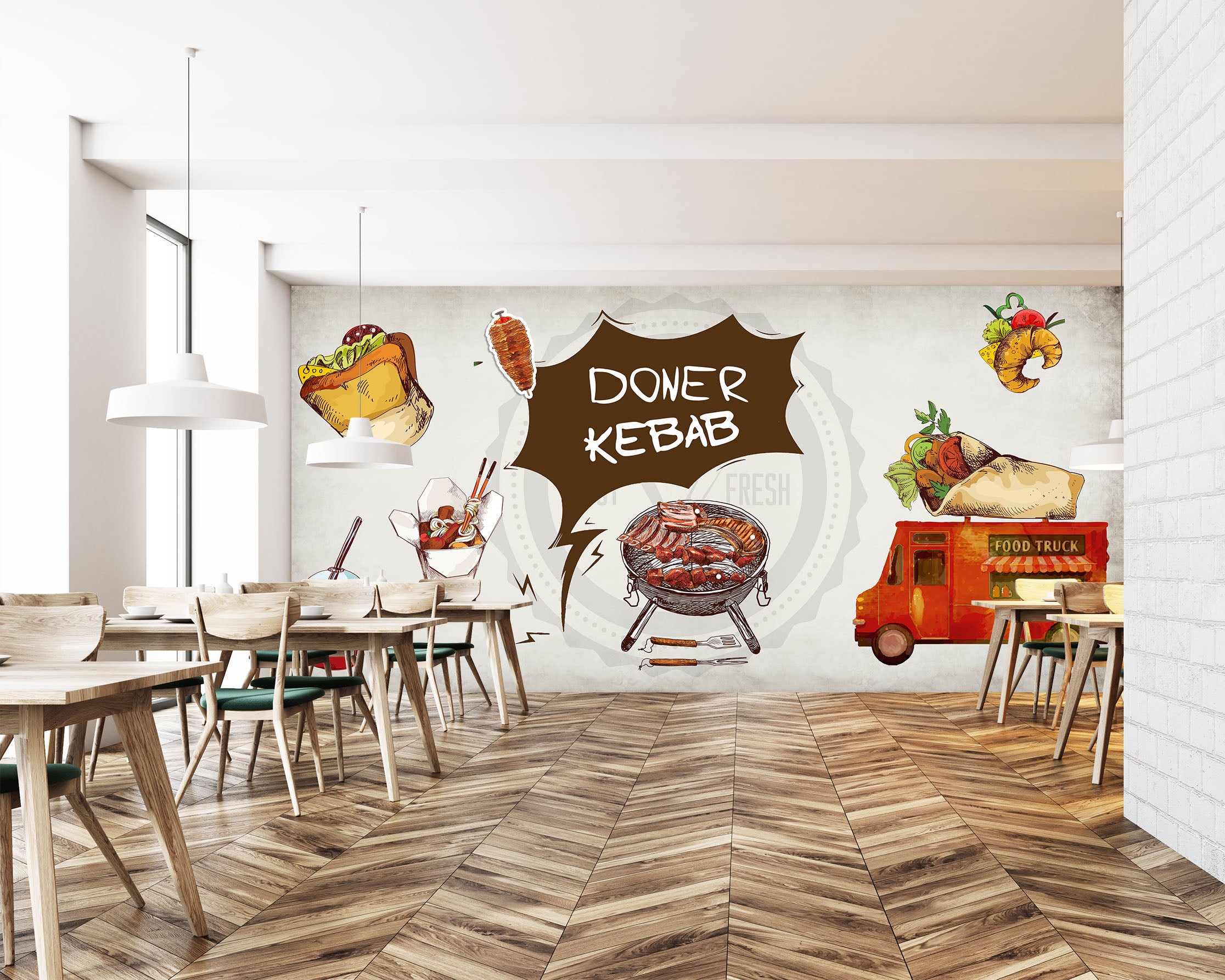 3D Food Transport 3016 Wall Murals