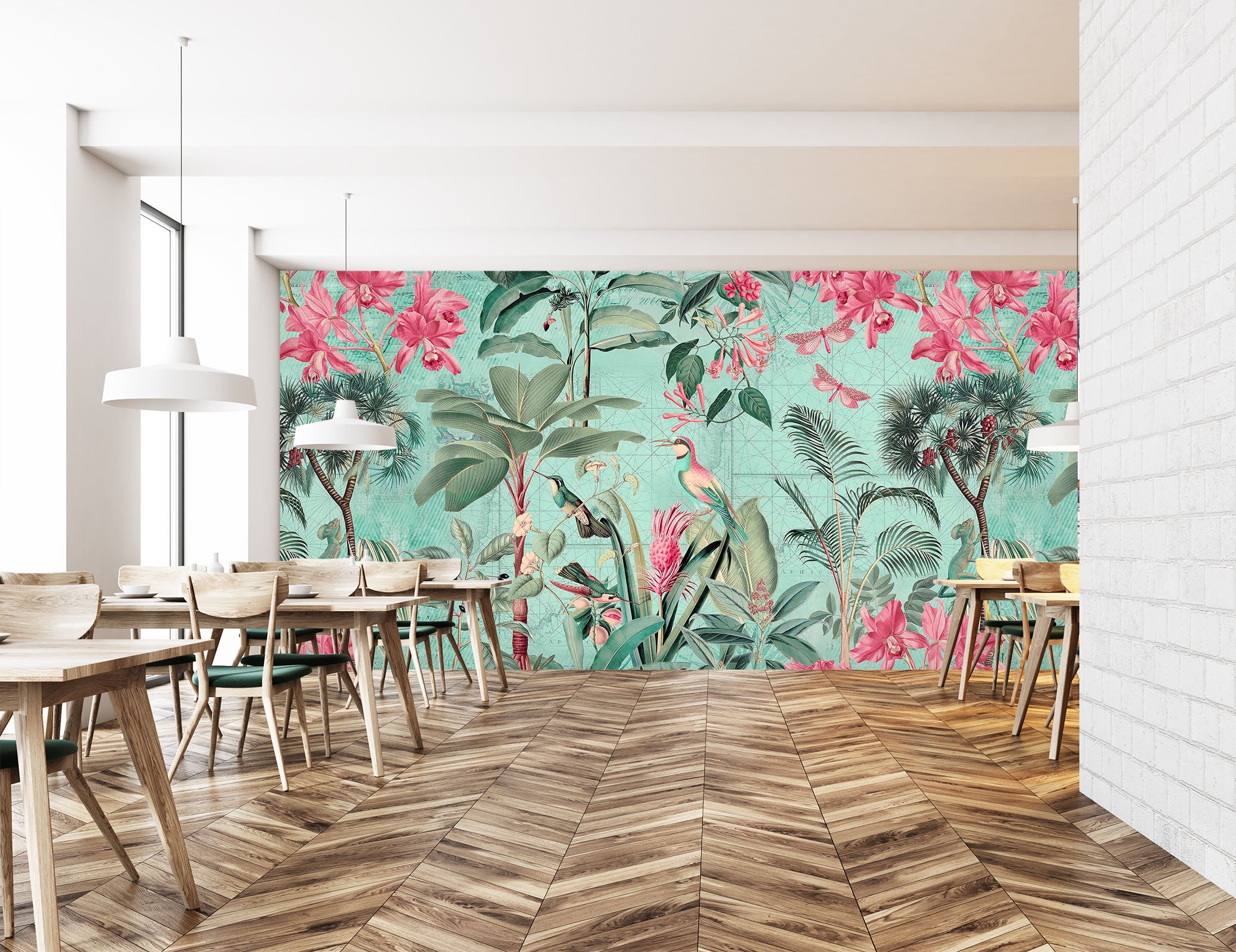 3D Flowers Leaves 1024 Andrea haase Wall Mural Wall Murals