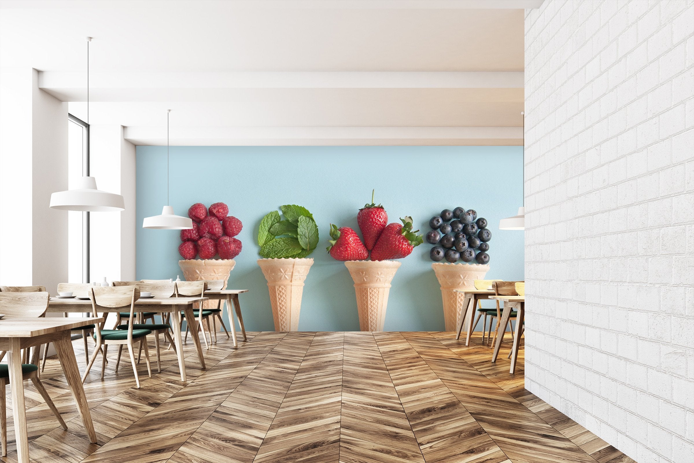 3D Strawberry Decoration Ice Cream 767 Wallpaper AJ Wallpaper 2