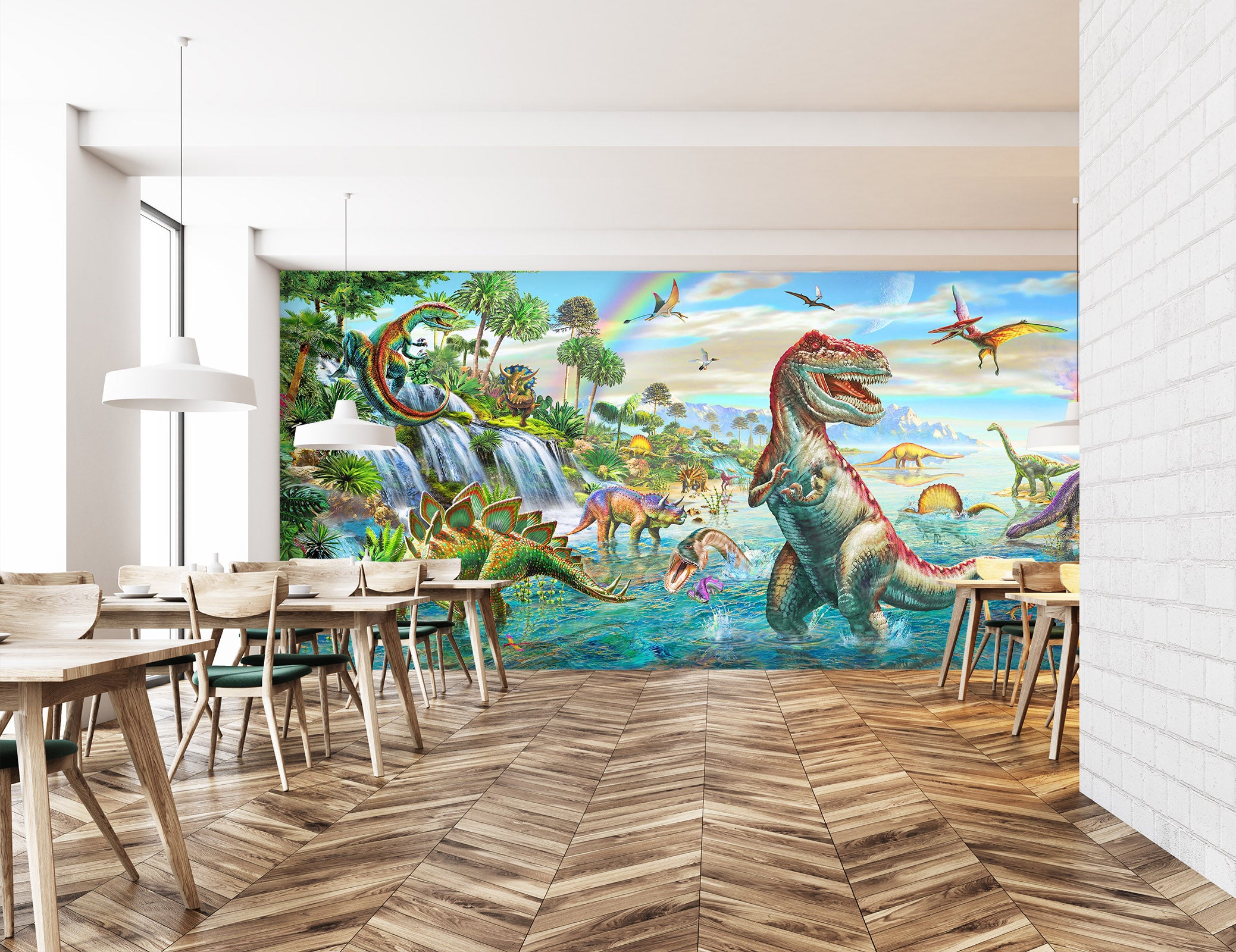 3D Giant Dinosaur 1418 Adrian Chesterman Wall Mural Wall Murals