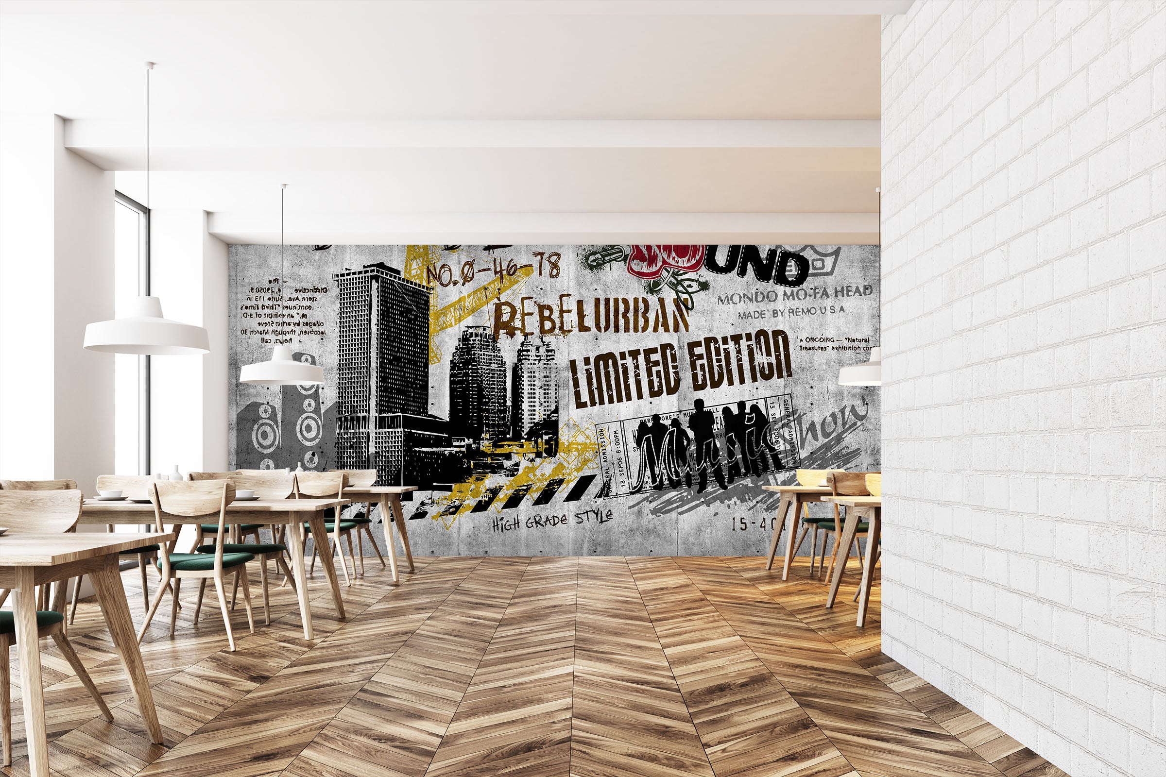 3D Simple Living Room 1495 Wall Murals