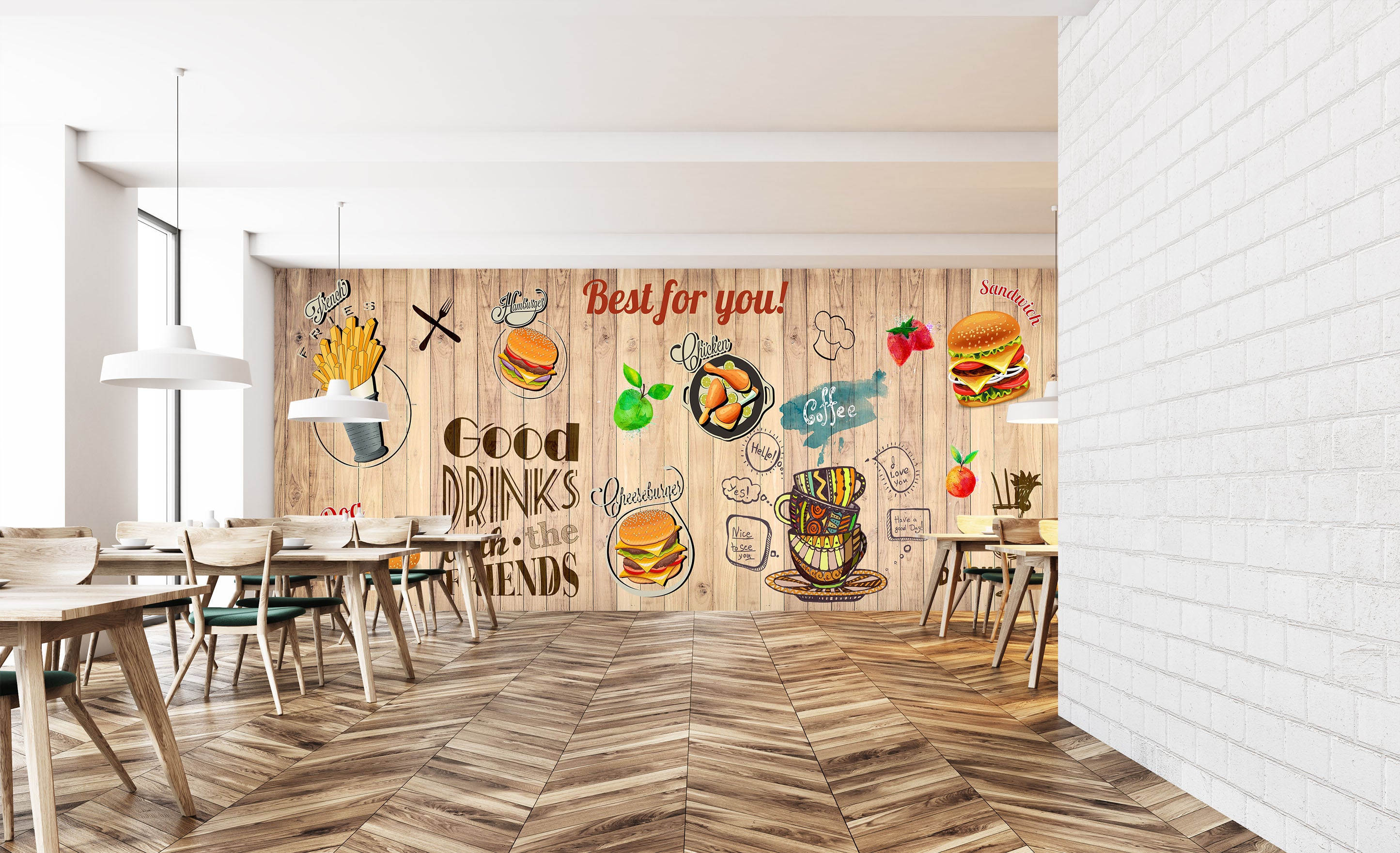 3D Delicious Burger 1497 Wall Murals