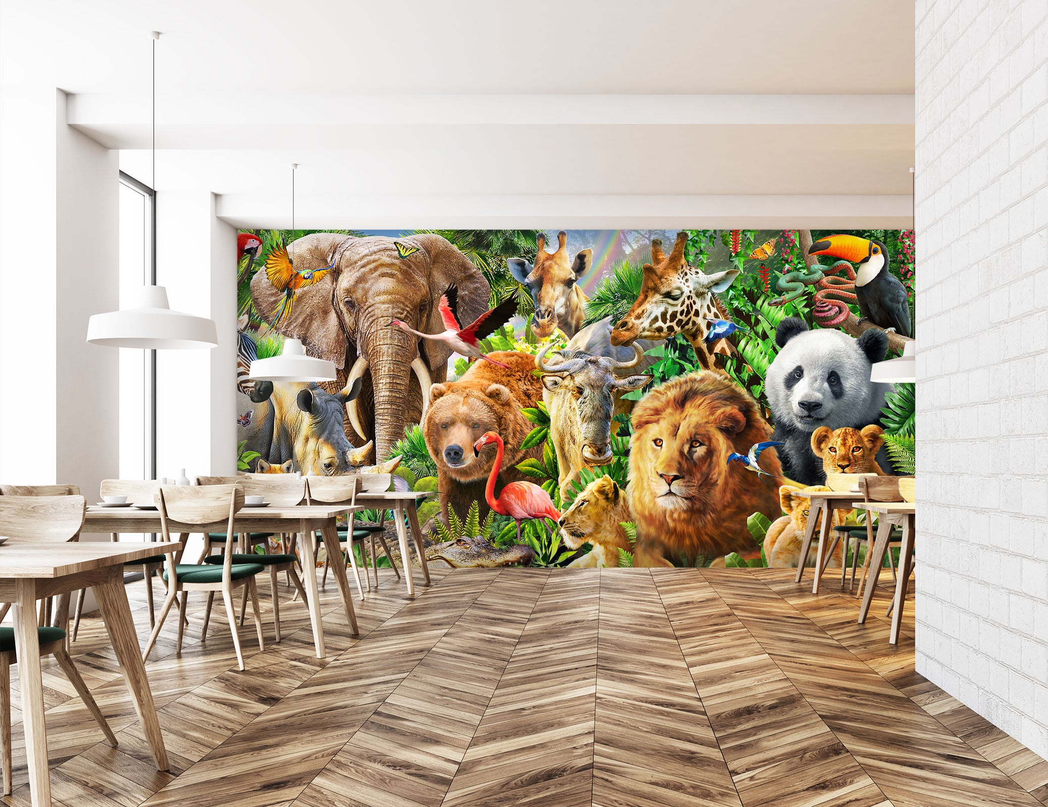 3D Animal World 1425 Adrian Chesterman Wall Mural Wall Murals