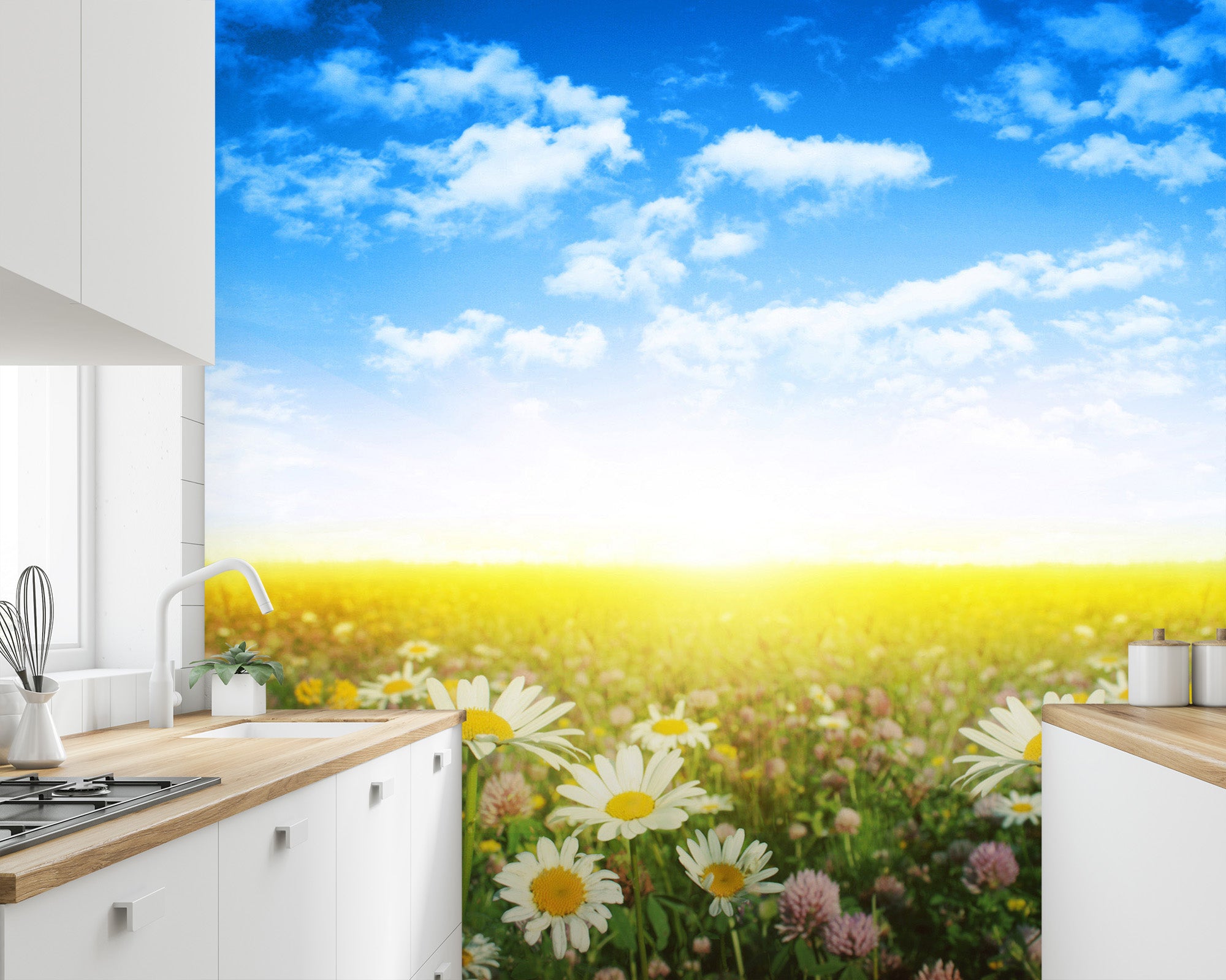 3D Flower Field 146 Wall Murals