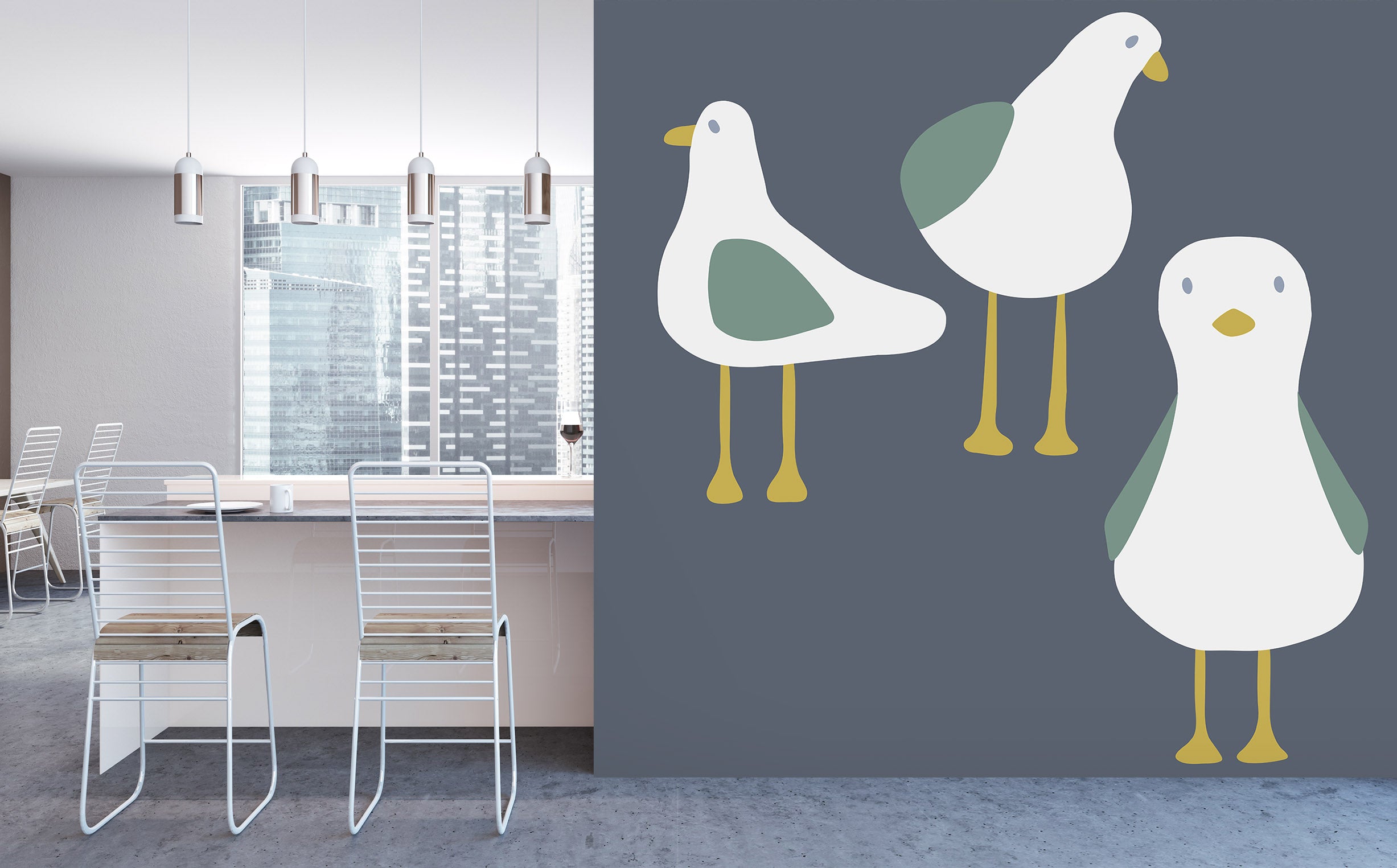 3D Cute Chick 1404 Jillian Helvey Wall Mural Wall Murals