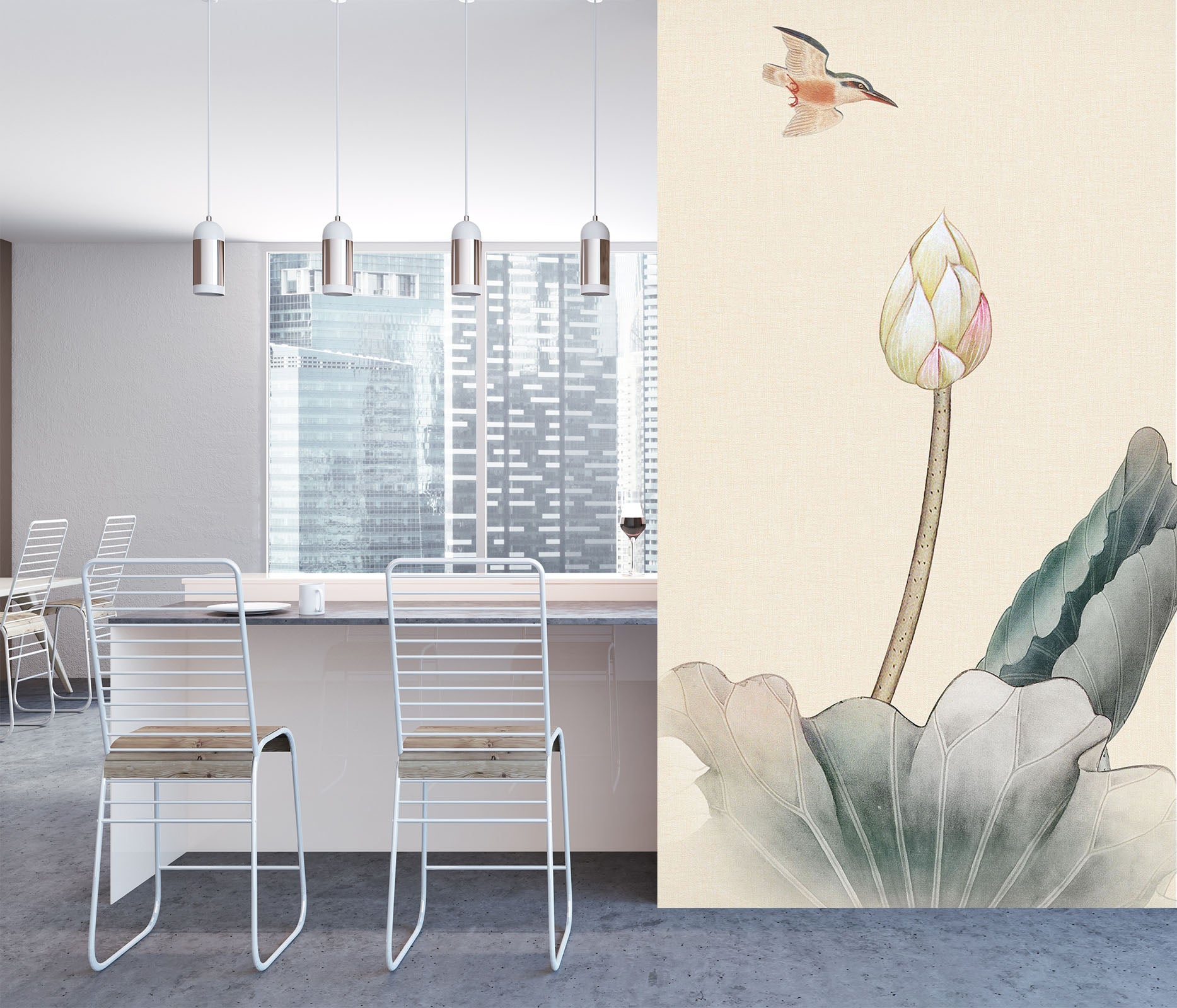 3D Lotus Flower 1815 Wall Murals