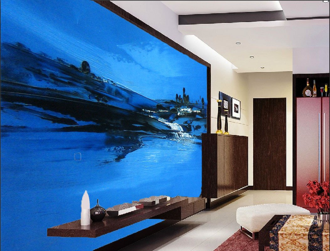 Oil Painting River 1 Wallpaper AJ Wallpaper