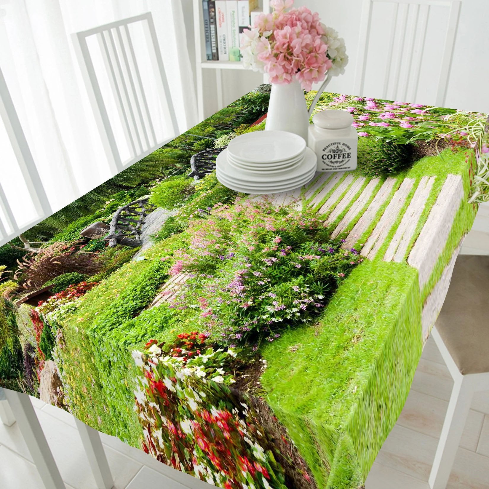3D Pretty Garden 599 Tablecloths Wallpaper AJ Wallpaper
