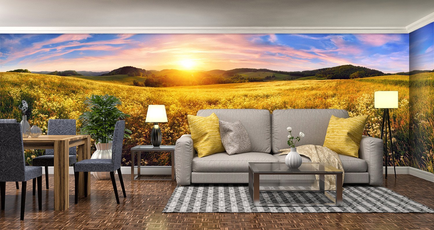 3D Sunshine Wheat Fields 77 Wallpaper AJ Wallpaper 2