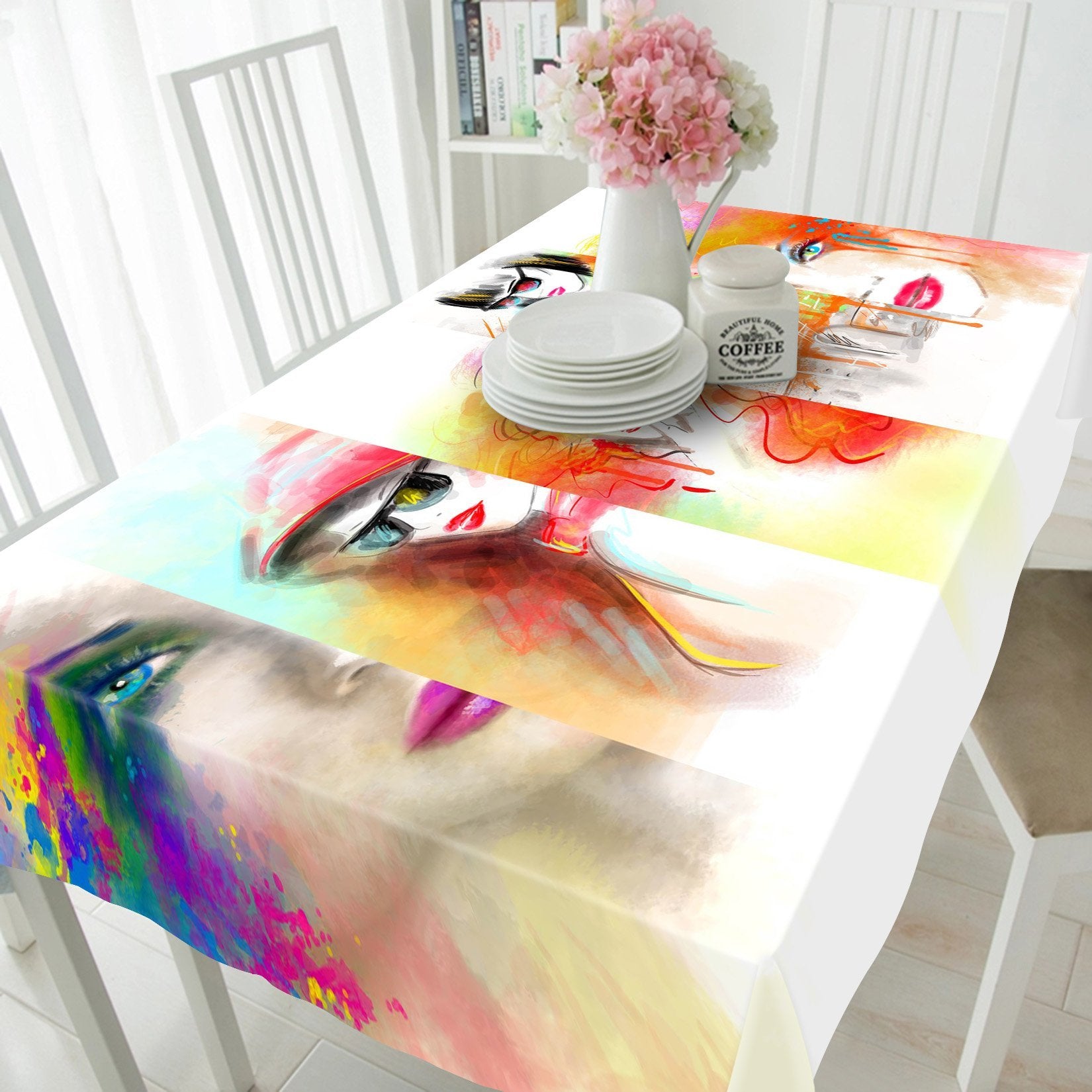3D Graffiti Women 695 Tablecloths Wallpaper AJ Wallpaper