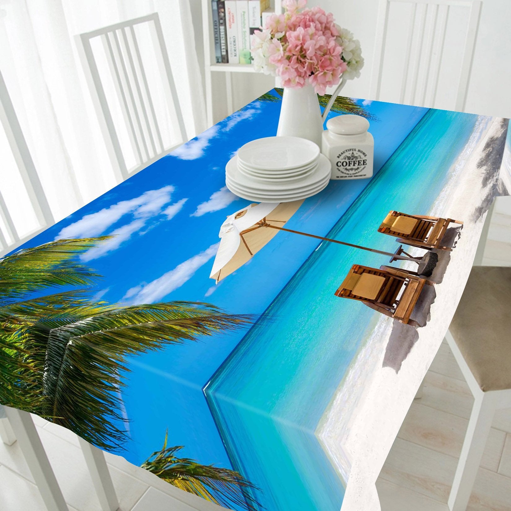 3D Comfortable Beach 804 Tablecloths Wallpaper AJ Wallpaper